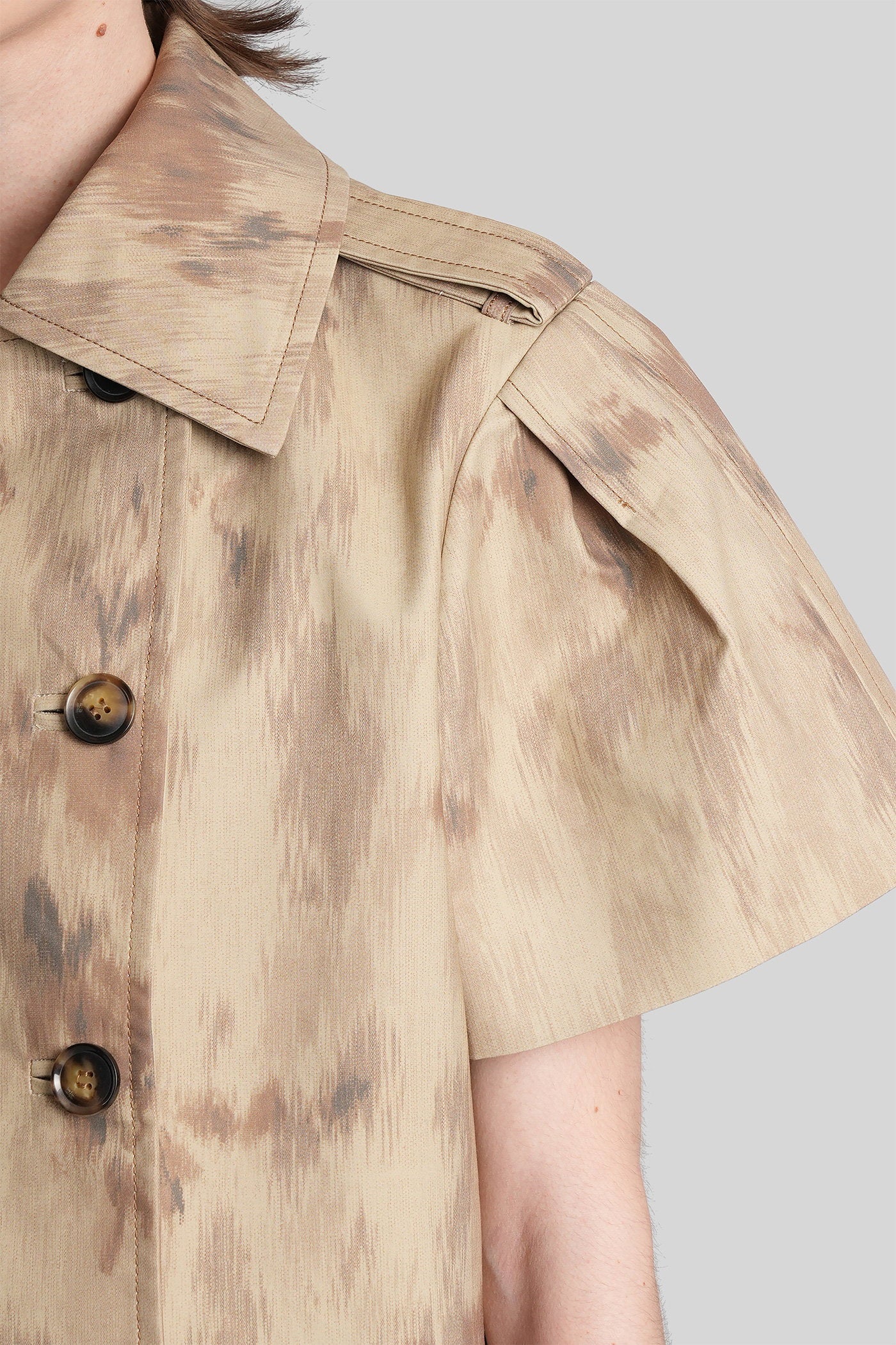 Casual jacket in beige cotton - Image 5