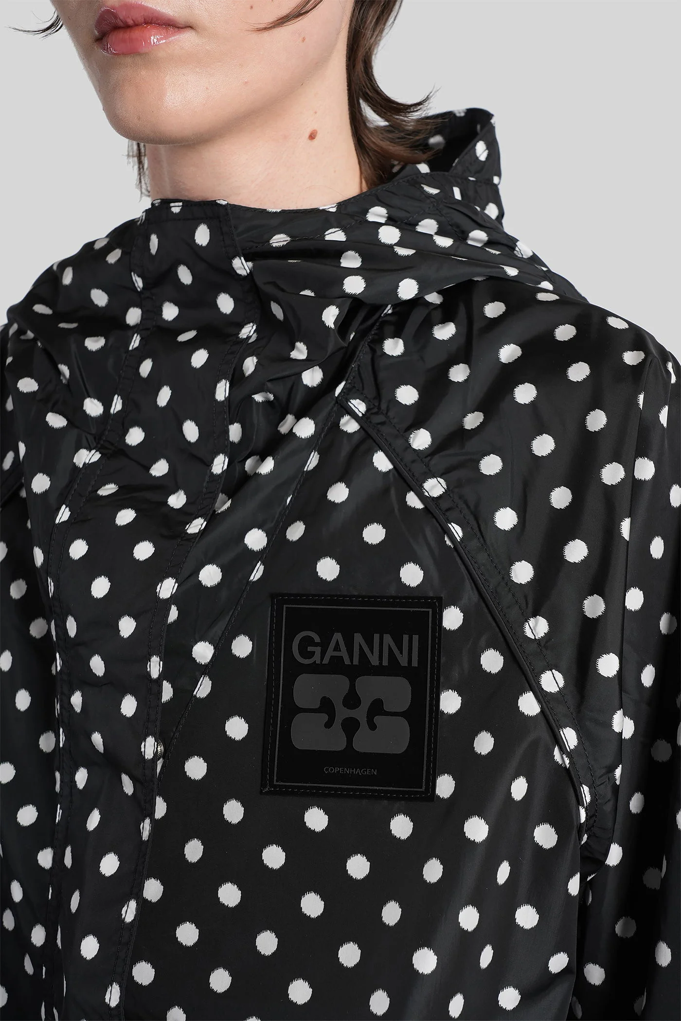 Casual jacket in black polyamide - Image 5
