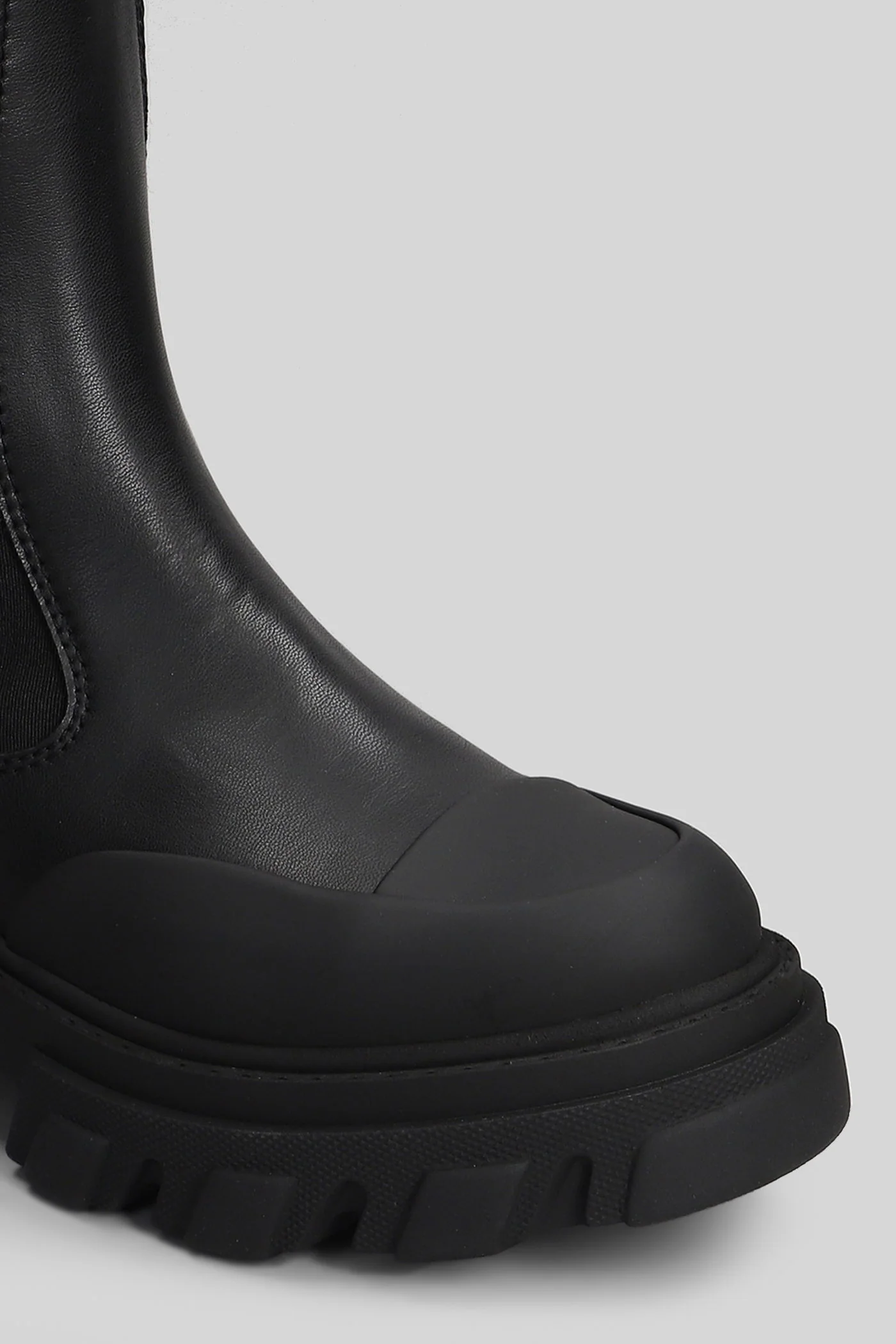Combat boots in black faux leather - Image 5