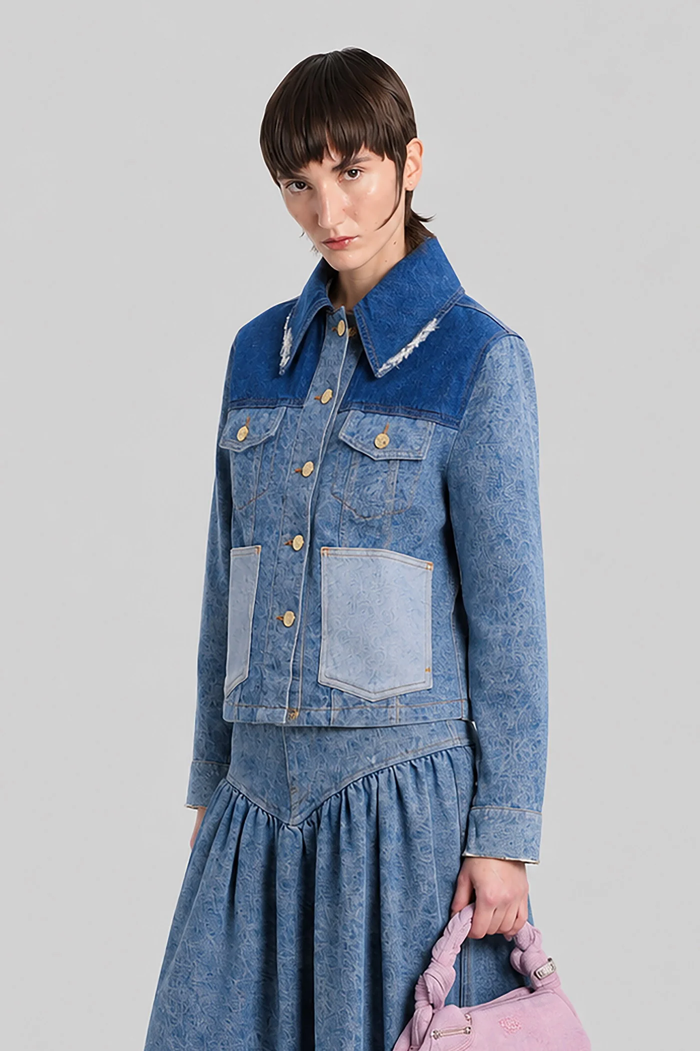 Denim Jackets in blue cotton - Image 4