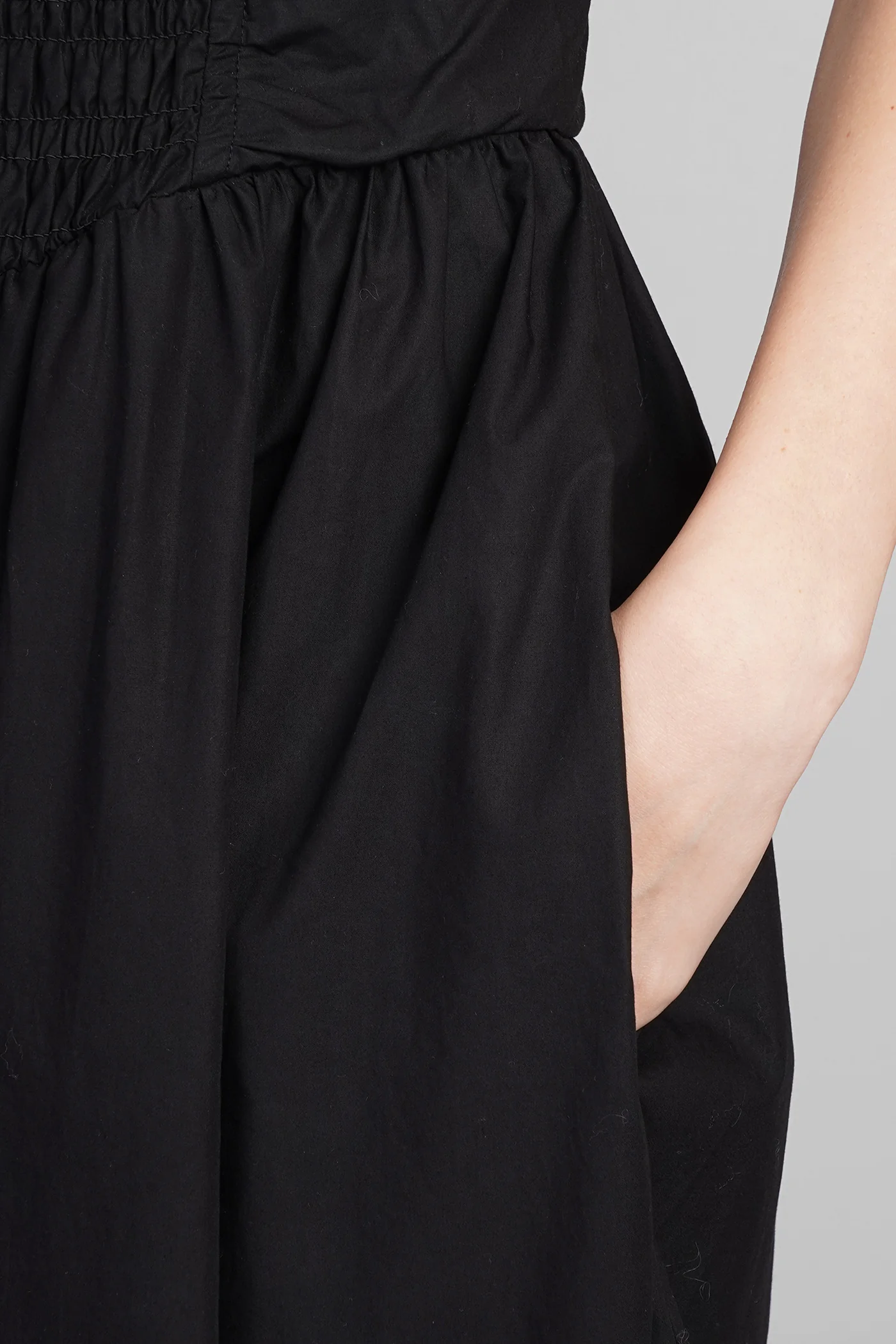 Dress woman  in black cotton - Image 5