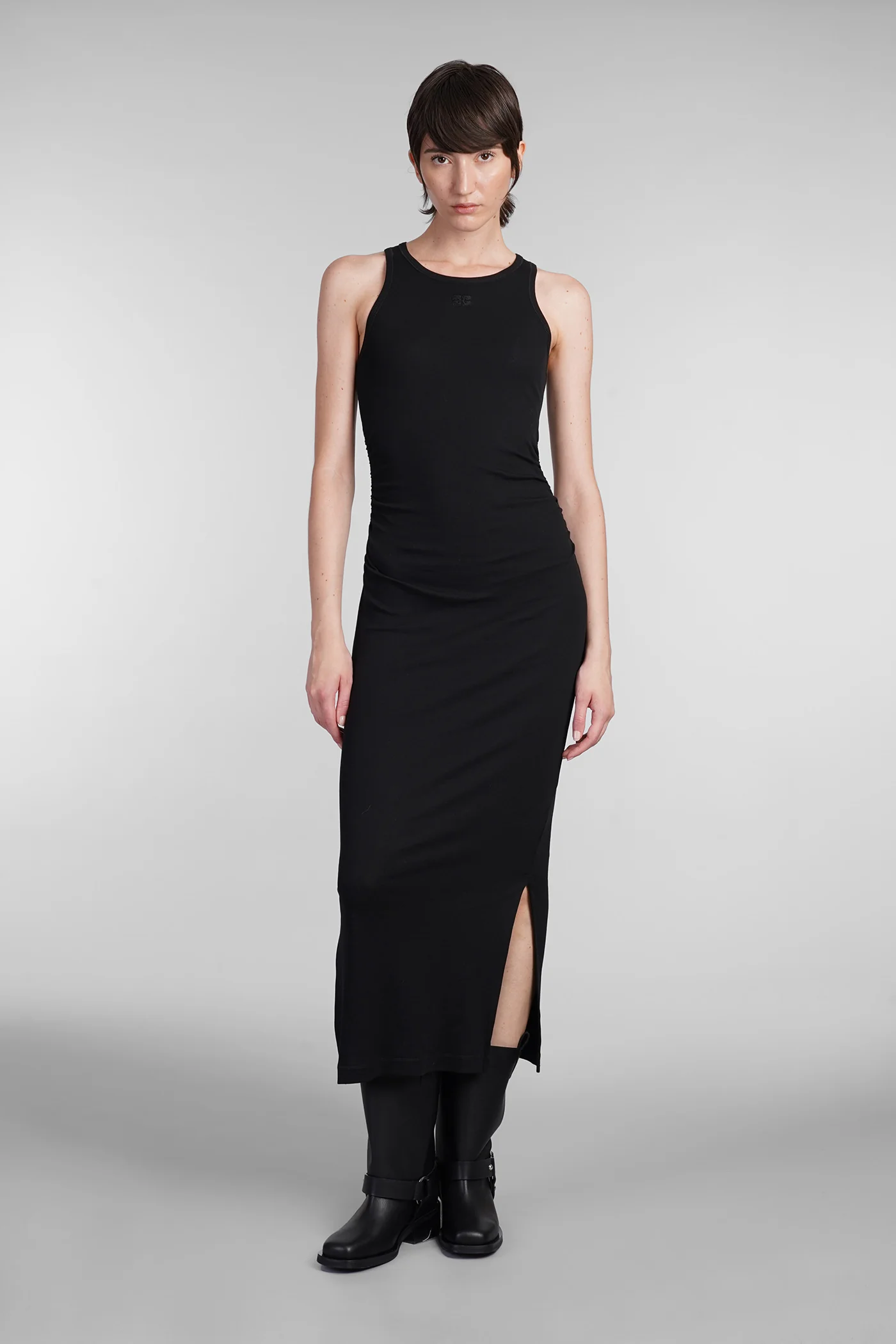 Dress woman in black cotton