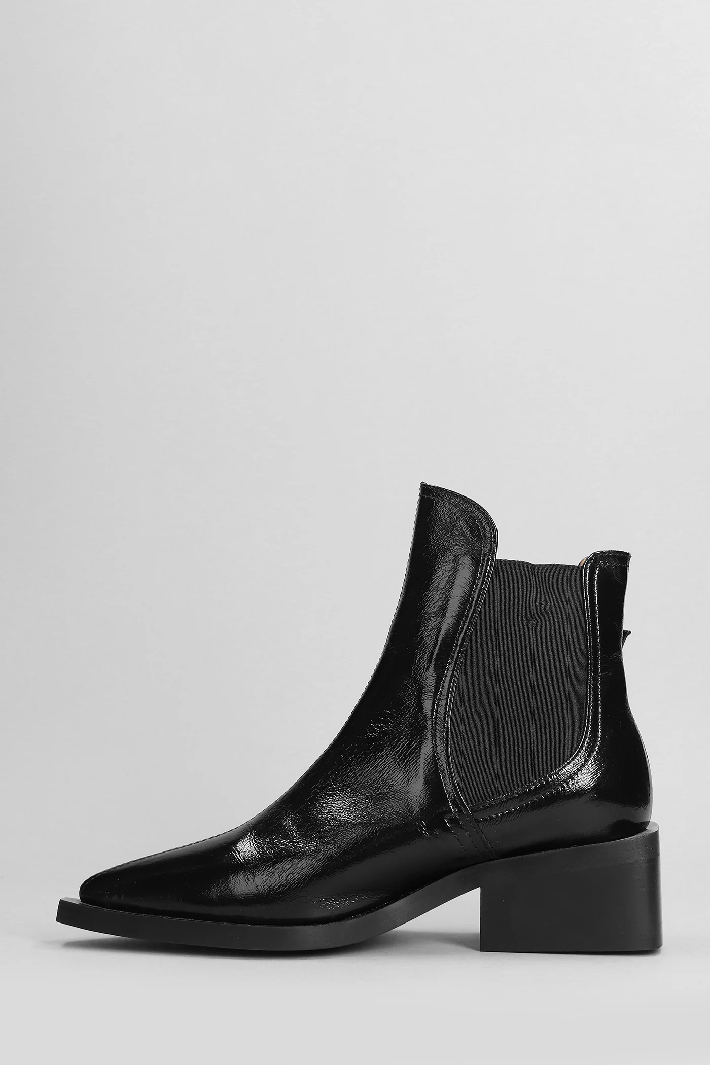 High heels Ankle boots in black polyester - Image 3