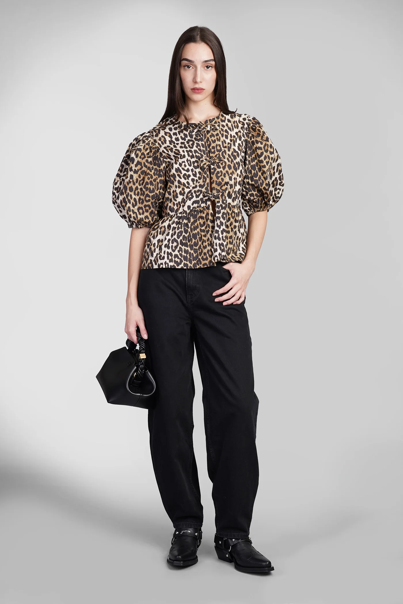 Jeans in black cotton - Image 2