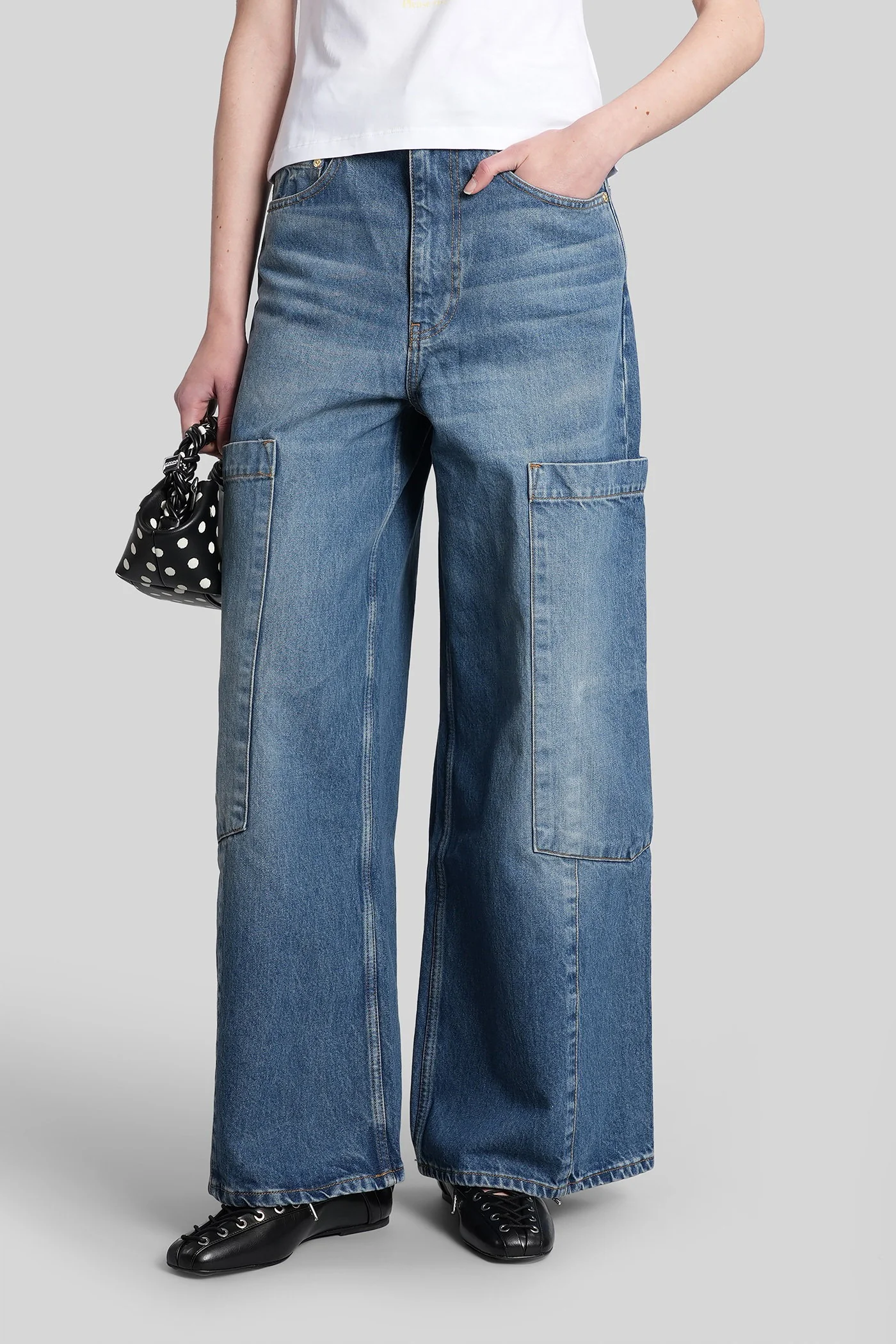 Jeans in blue cotton