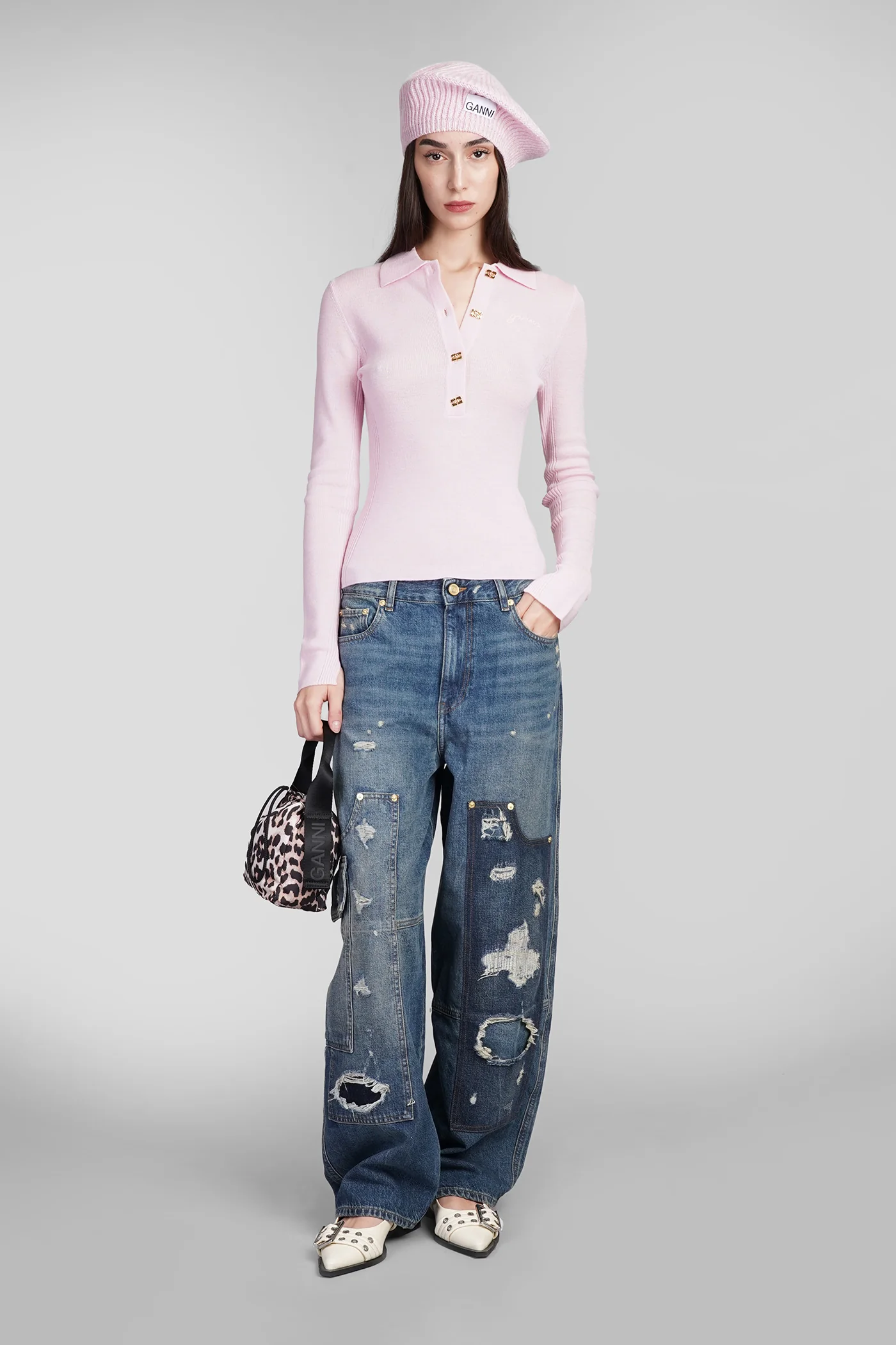 Jeans in blue cotton - Image 2