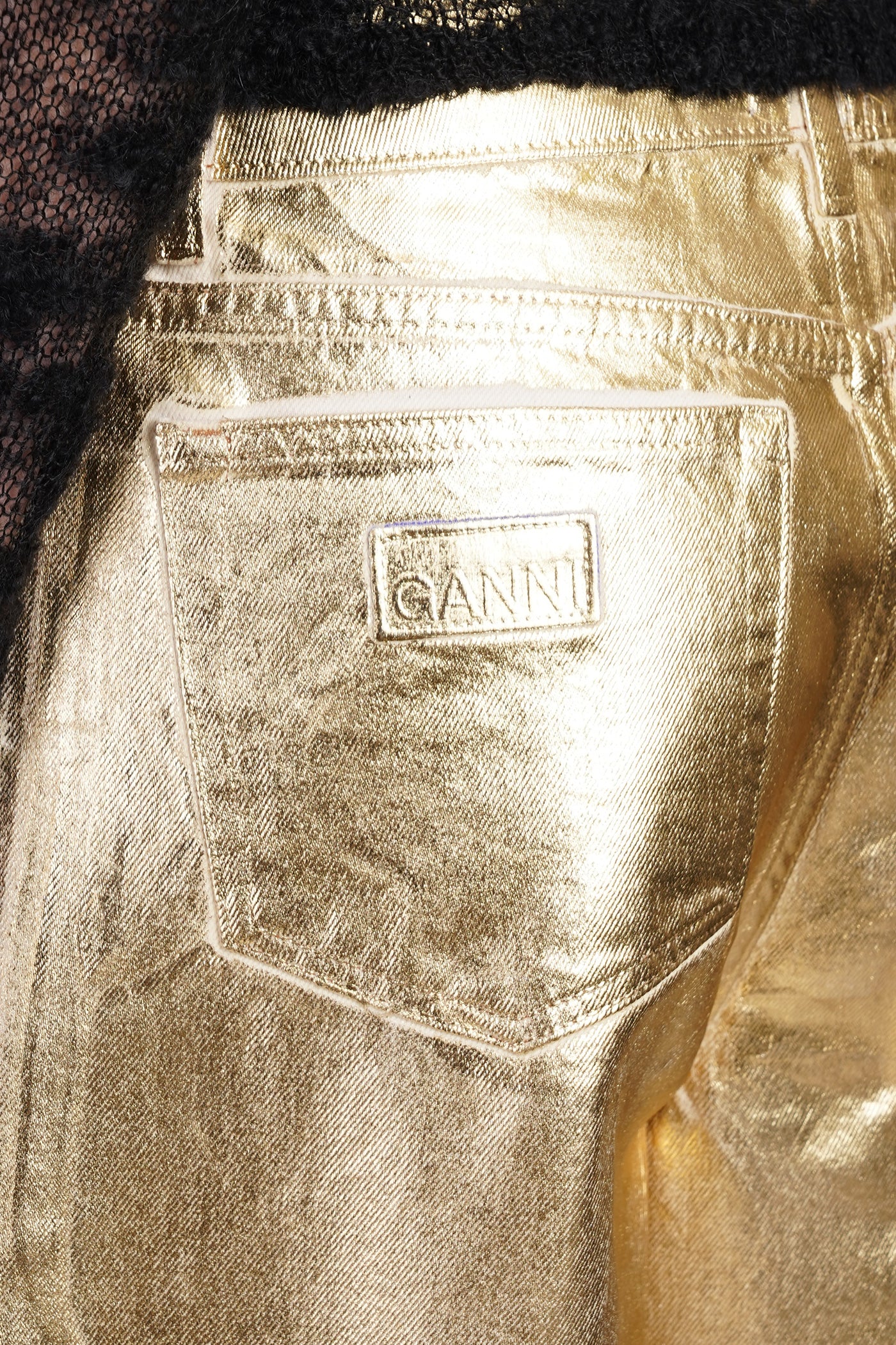 Jeans in gold cotton - Image 5