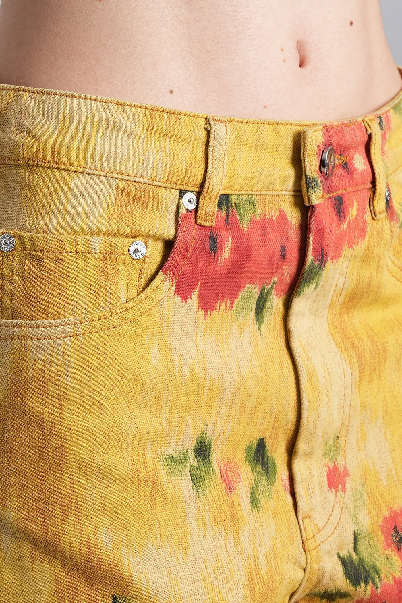 Jeans in yellow cotton - Image 5