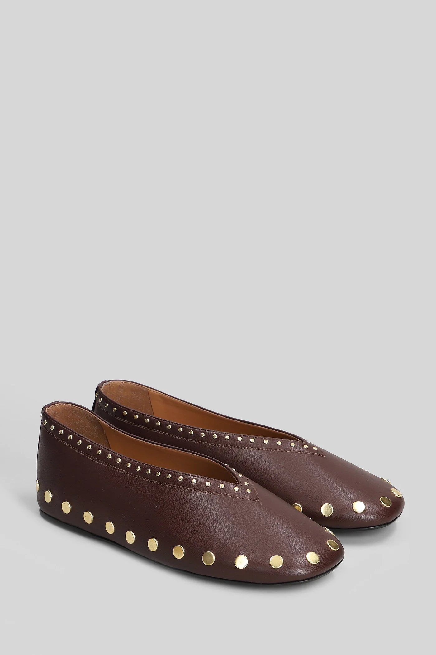 Jenny ballerina Ballet flats in brown leather - Image 2