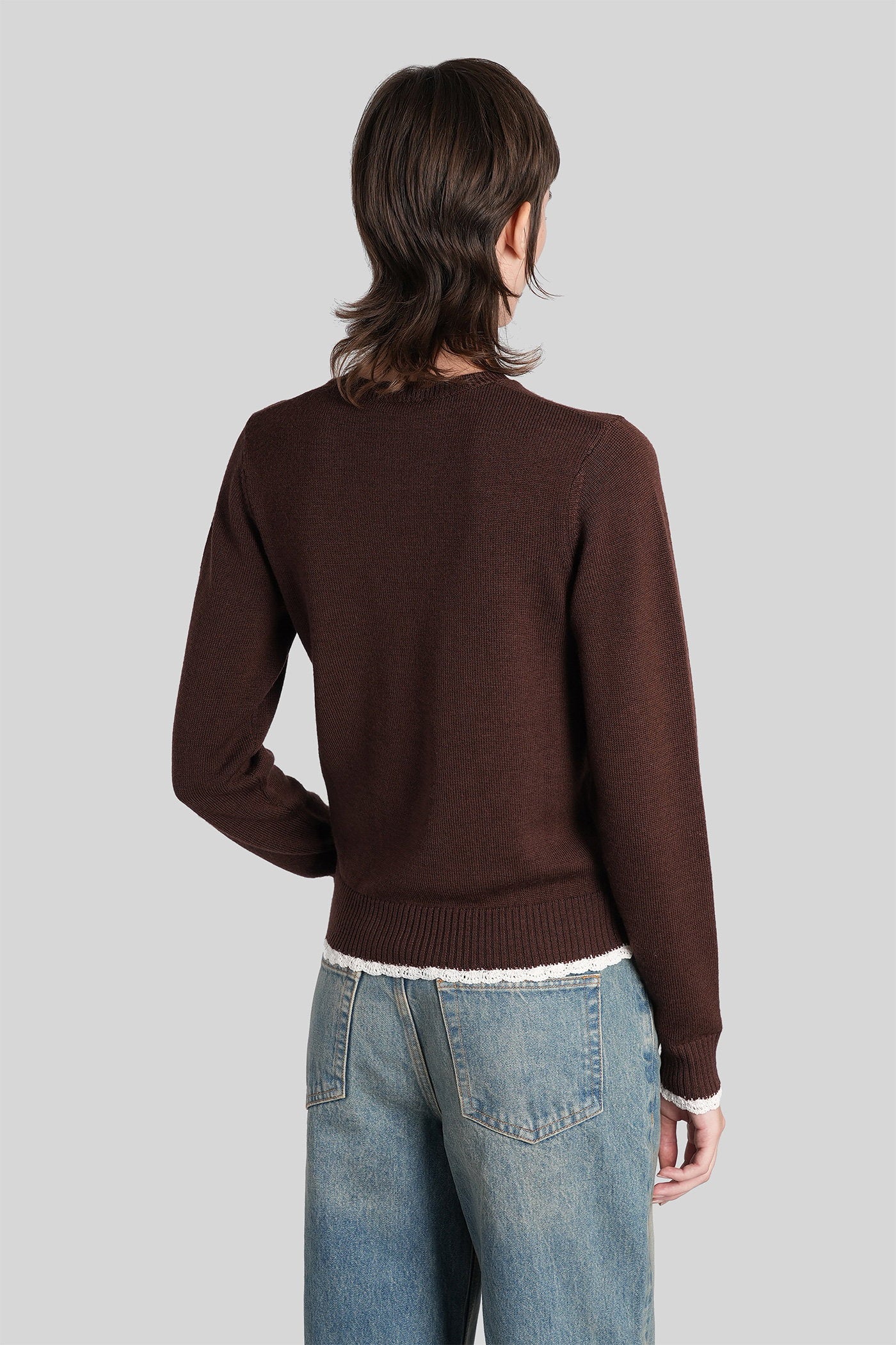 Knitwear in brown wool - Image 3