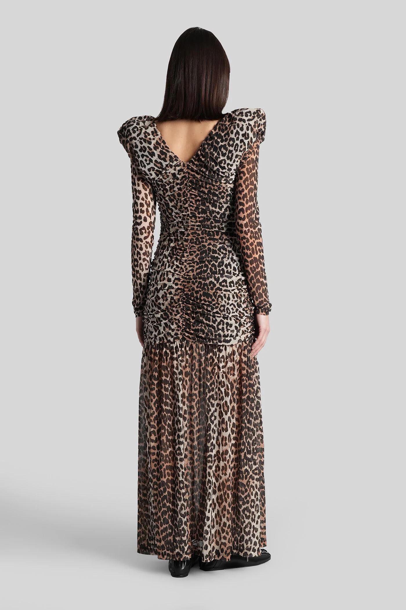Long dress in Animalier polyester - Image 83