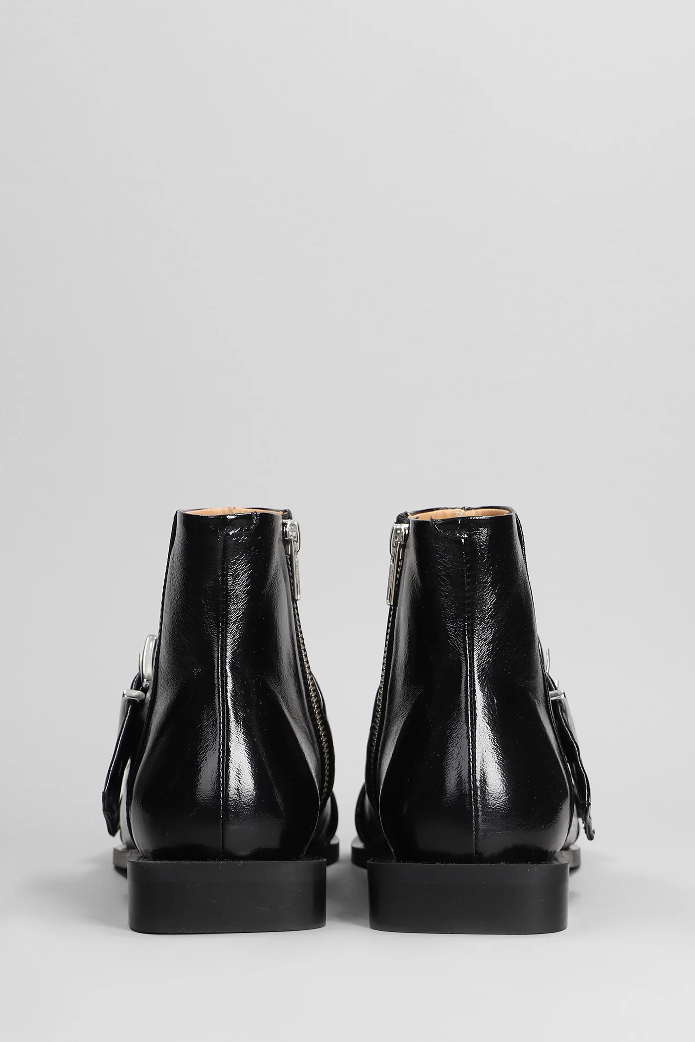 low heels Ankle boots in black polyester - Image 19