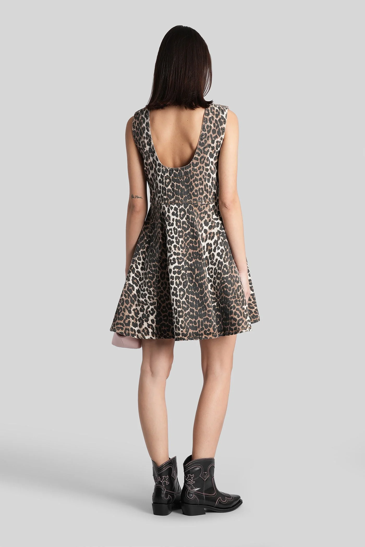 Mini dress in Animalier cotton - Image 3