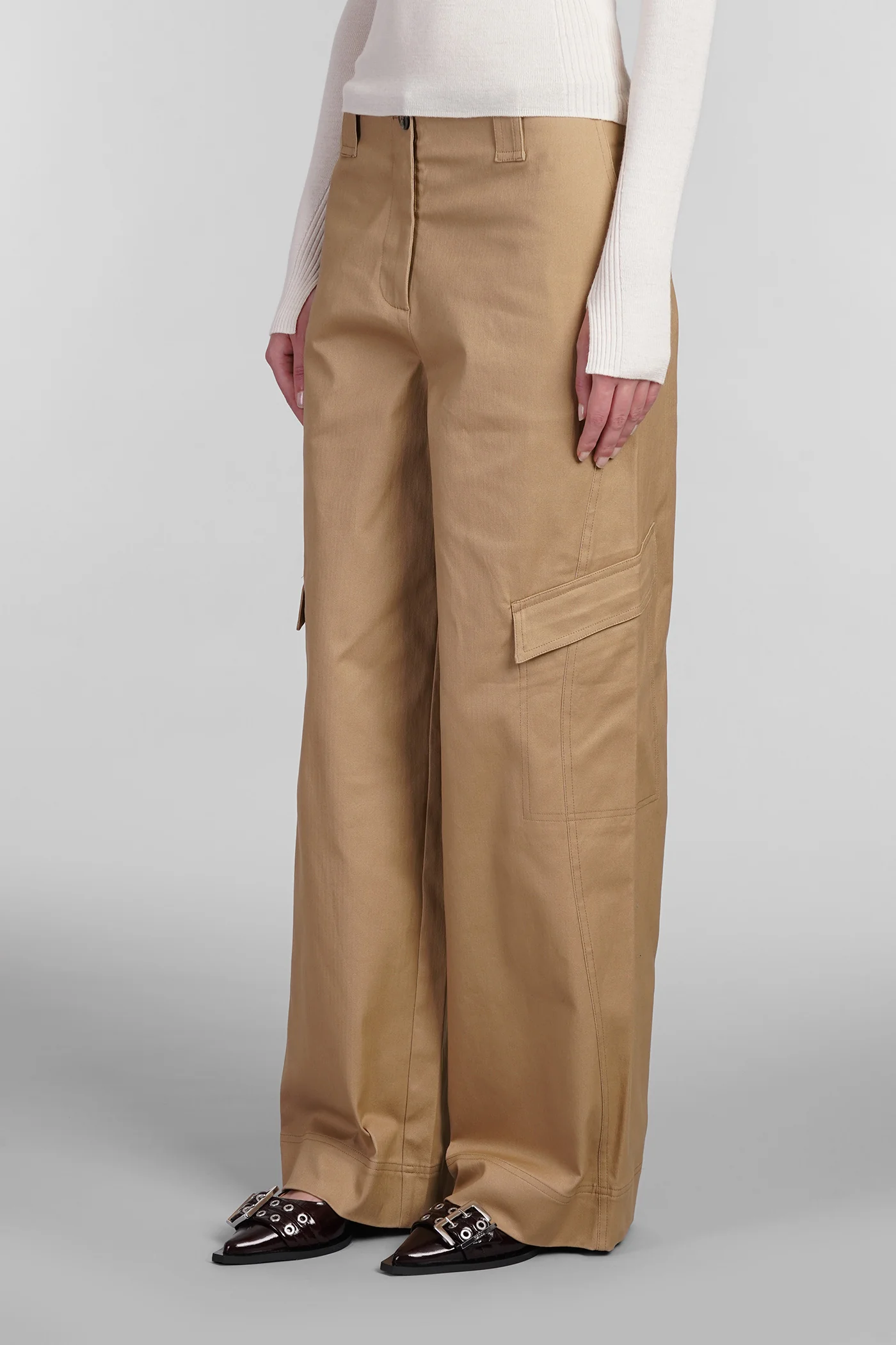 Pants in beige cotton - Image 4