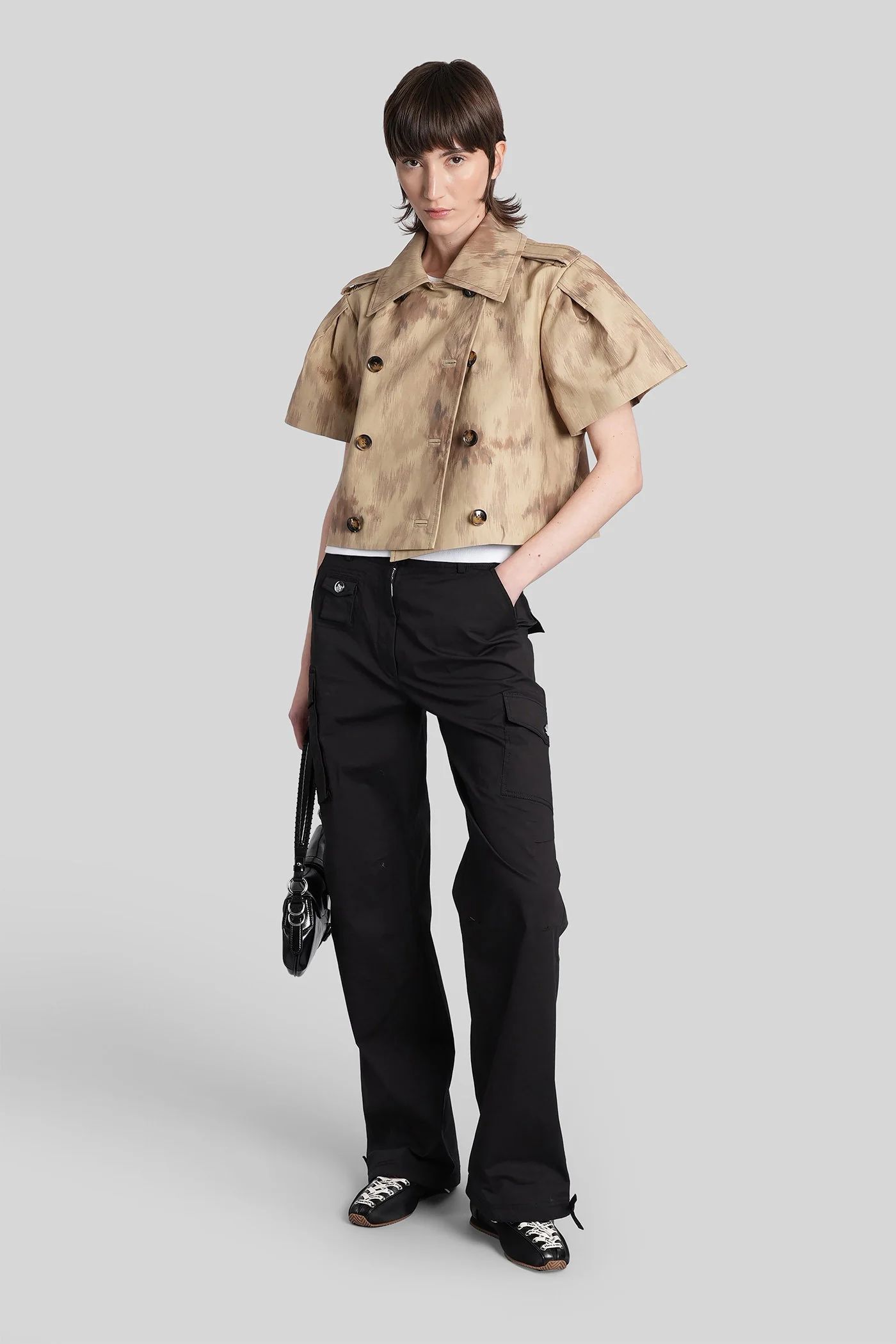 Pants in black cotton - Image 2