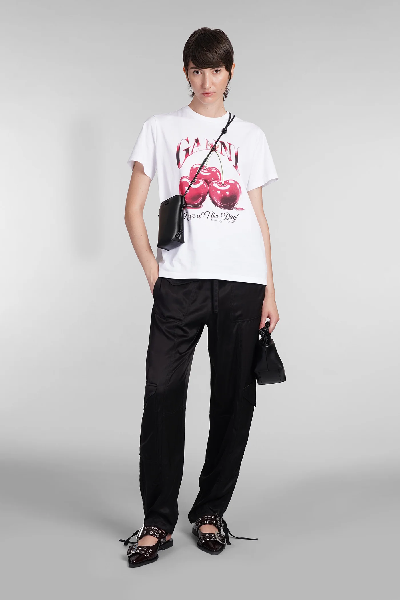 Pants in black viscose - Image 2