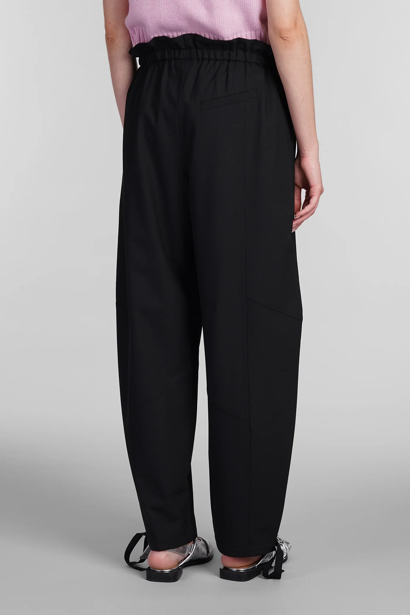 Pants in black viscose - Image 3