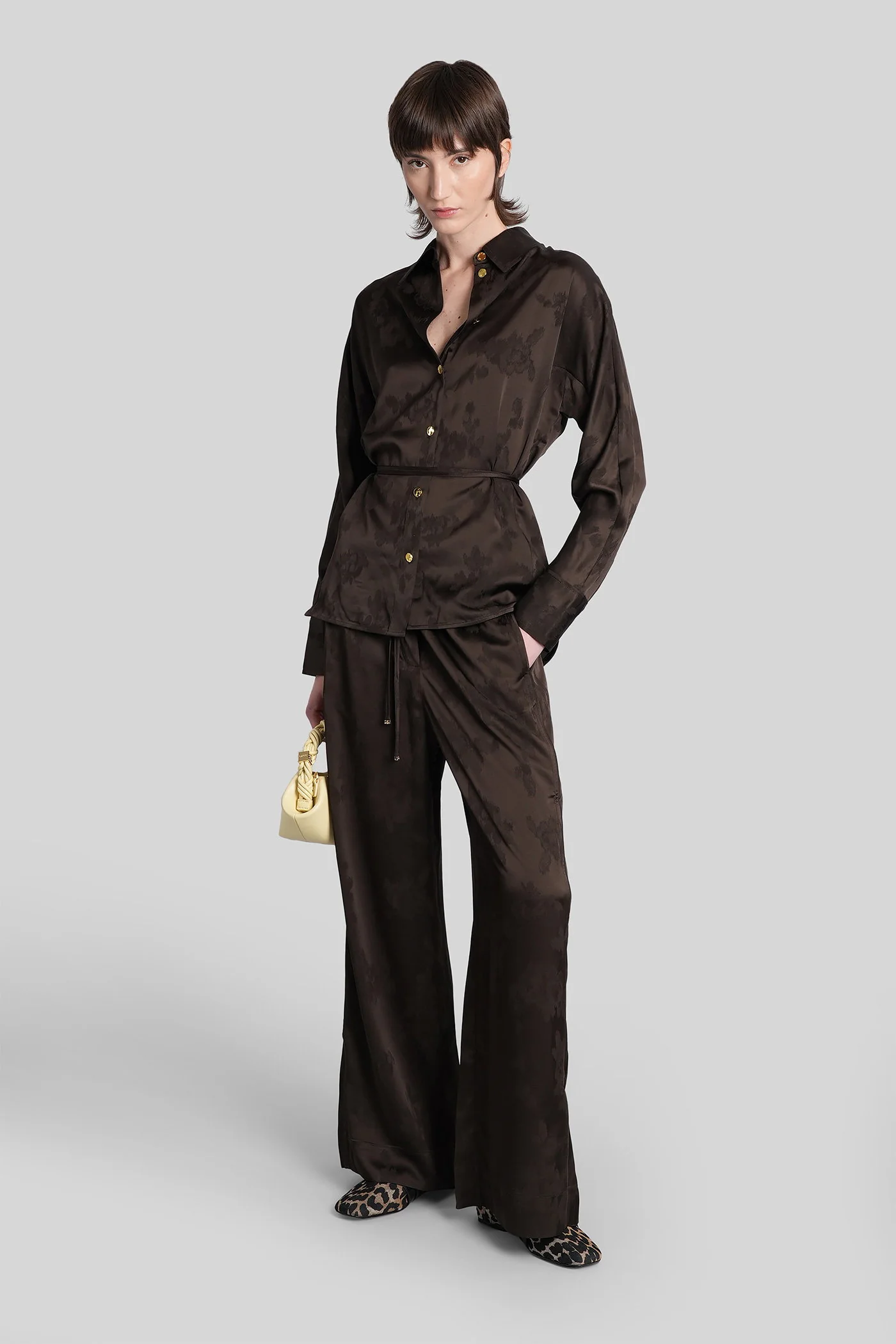 Pants in brown acetate - Image 2