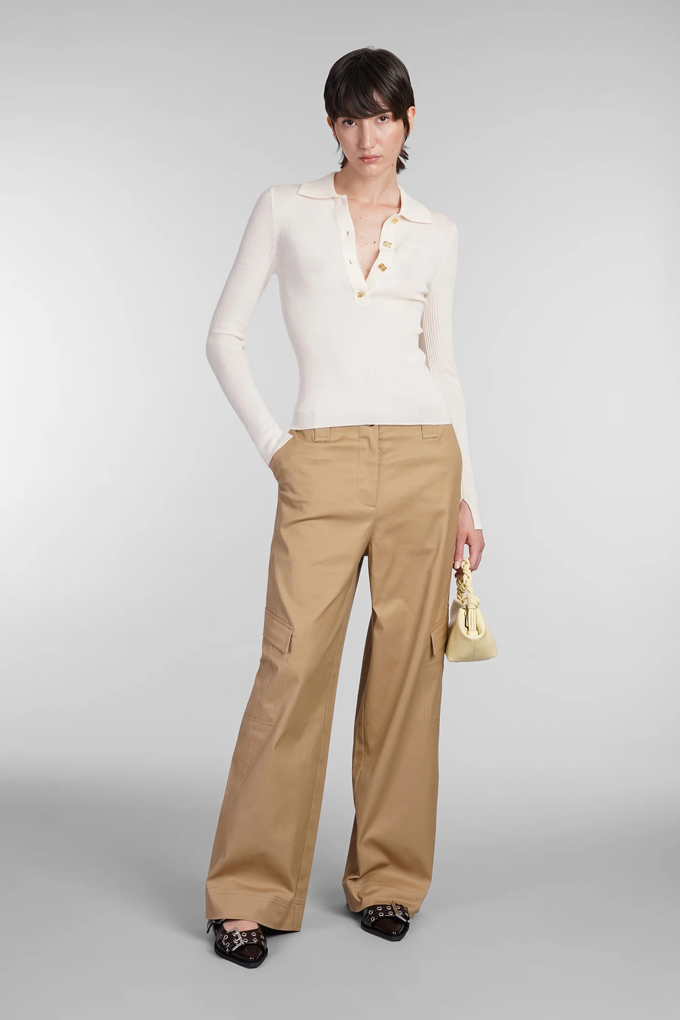 Polo in beige wool - Image 2