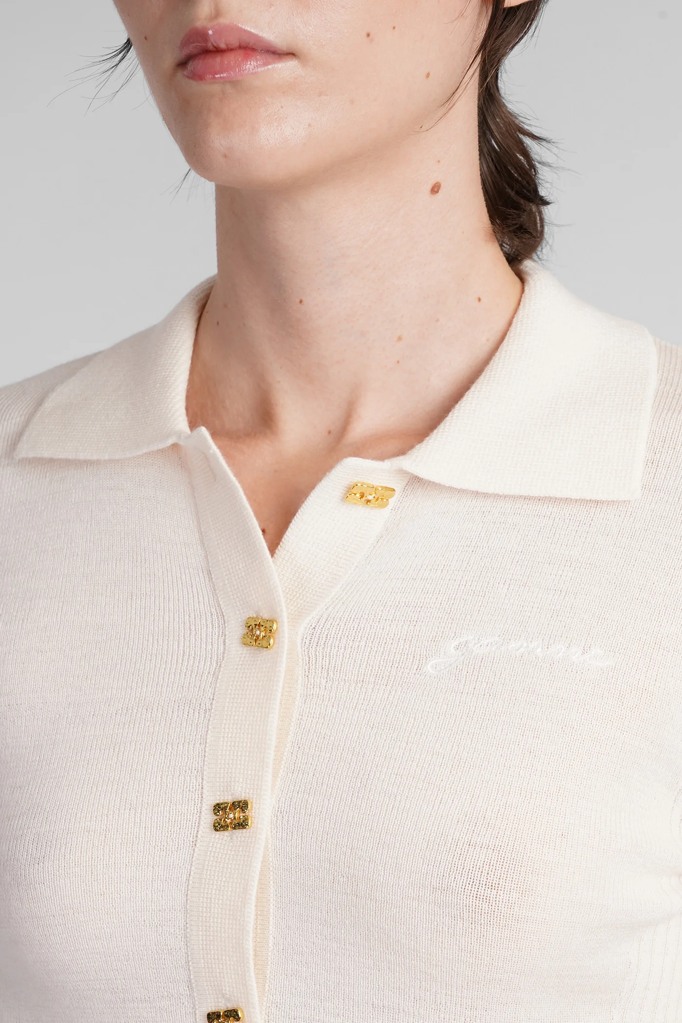 Polo in beige wool - Image 5