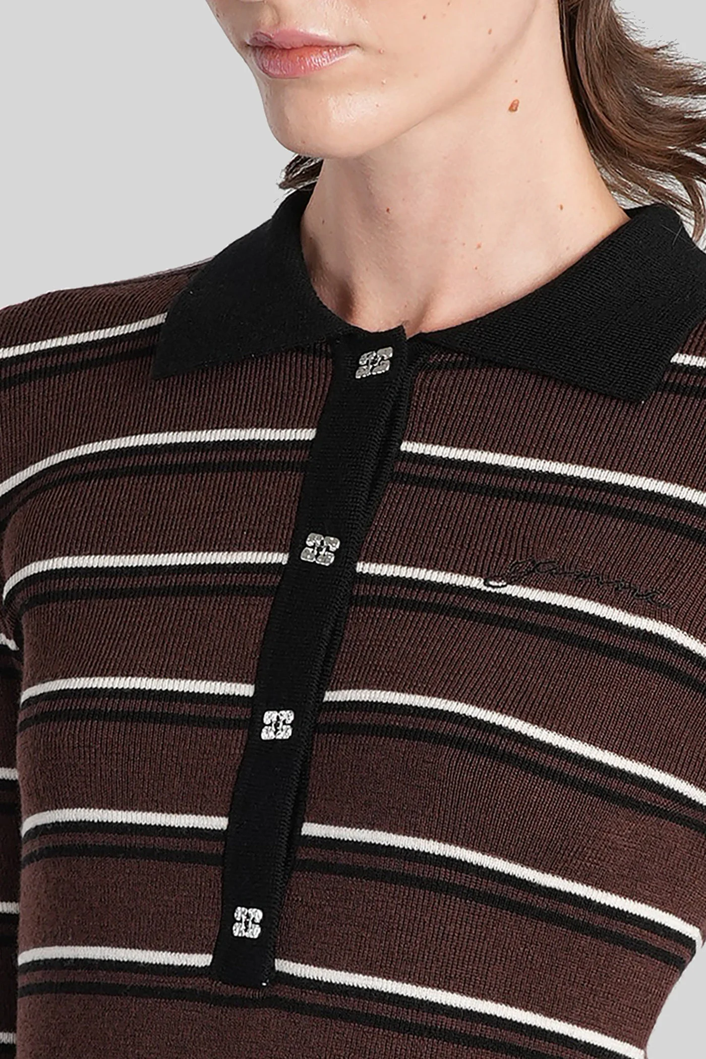 Polo in brown wool - Image 5