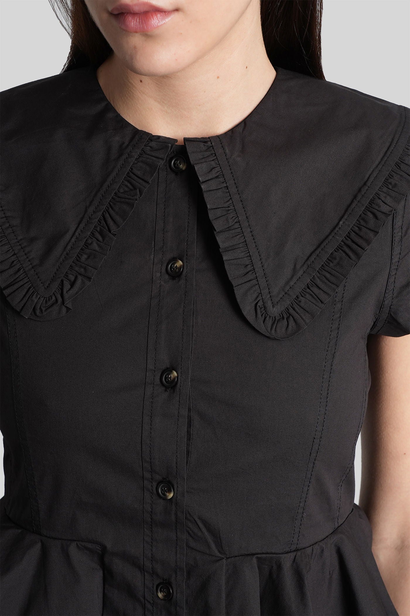 Shirt in black cotton - Image 5