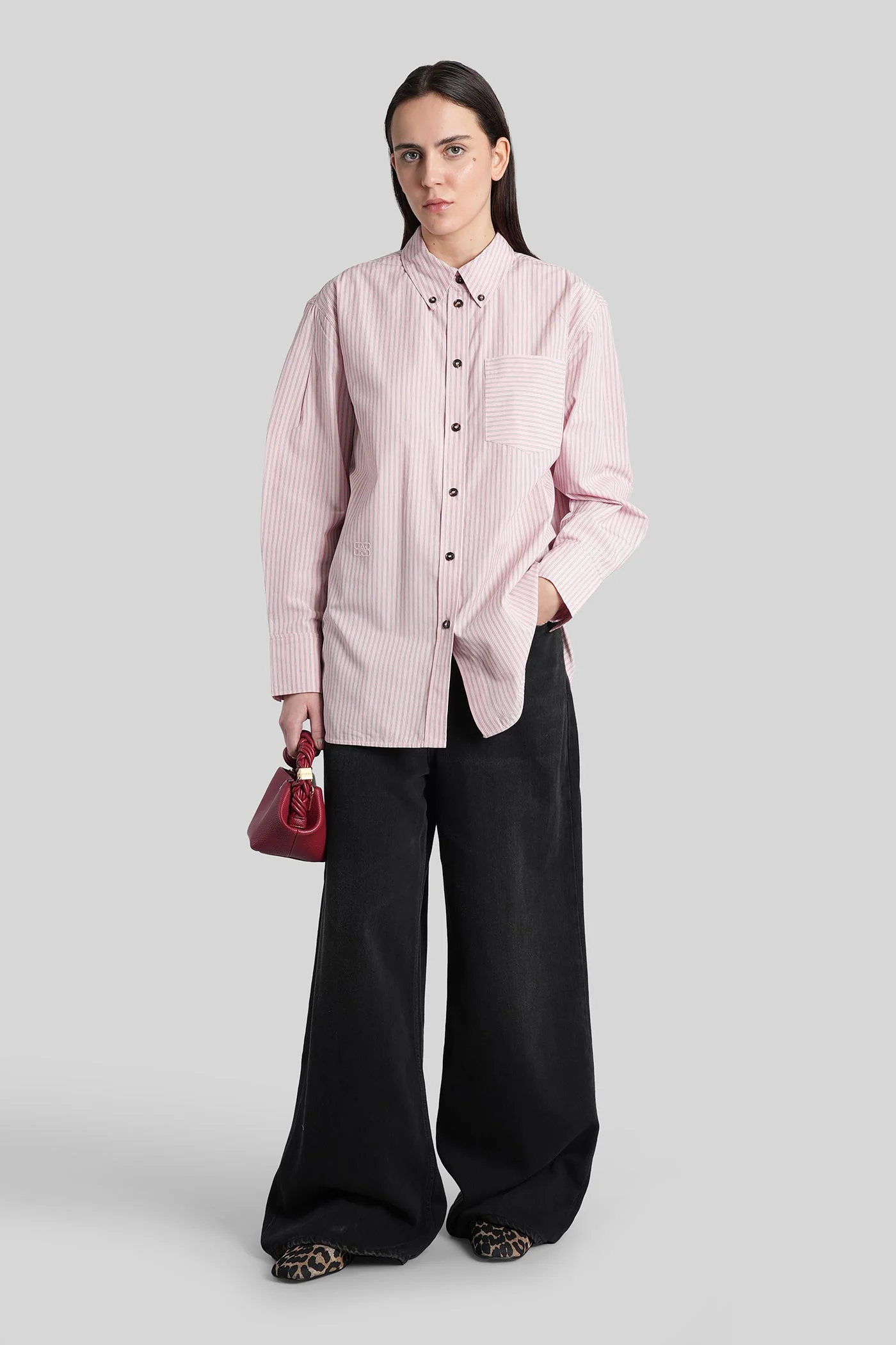 Shirt in rose-pink cotton - Image 2
