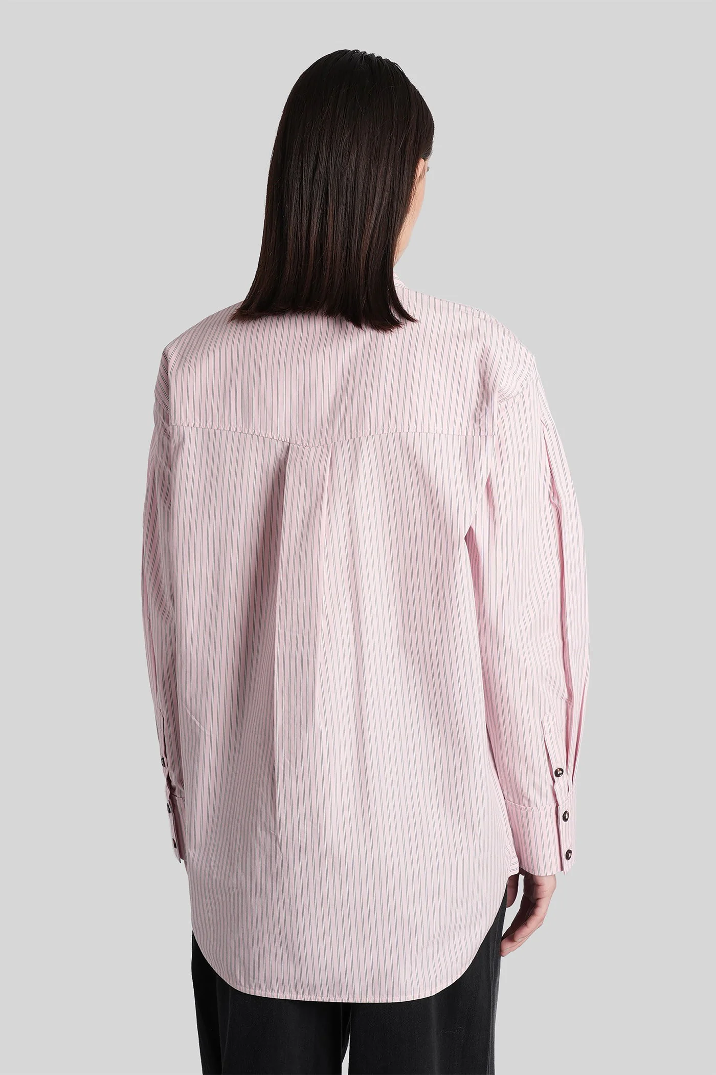 Shirt in rose-pink cotton - Image 3