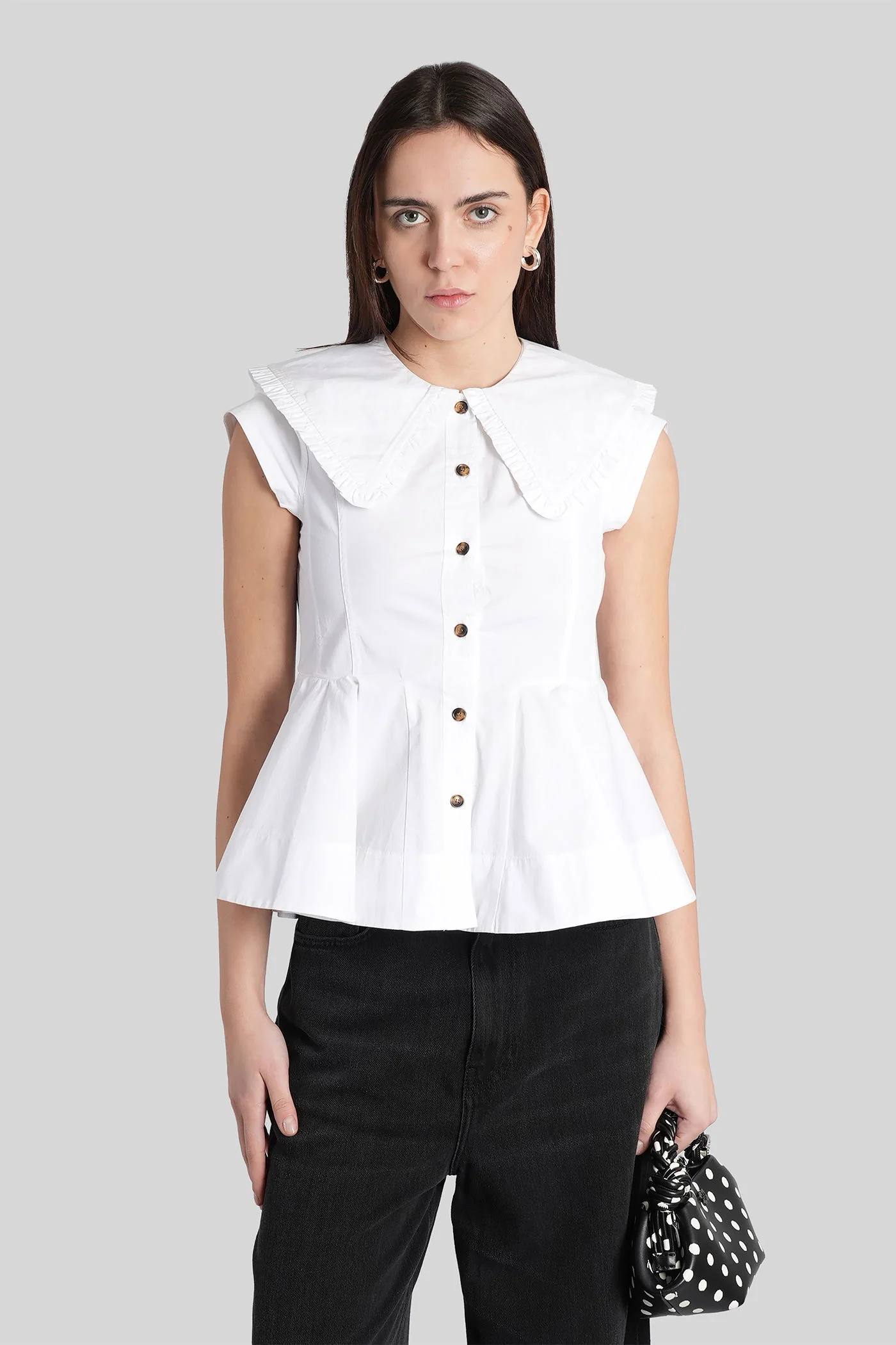 Shirt in white cotton - Image 6