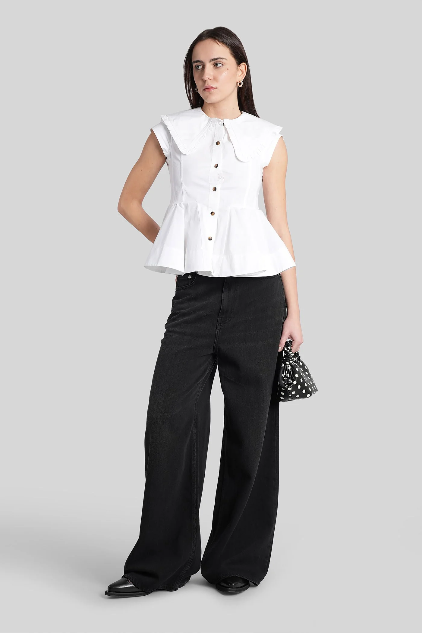 Shirt in white cotton - Image 7
