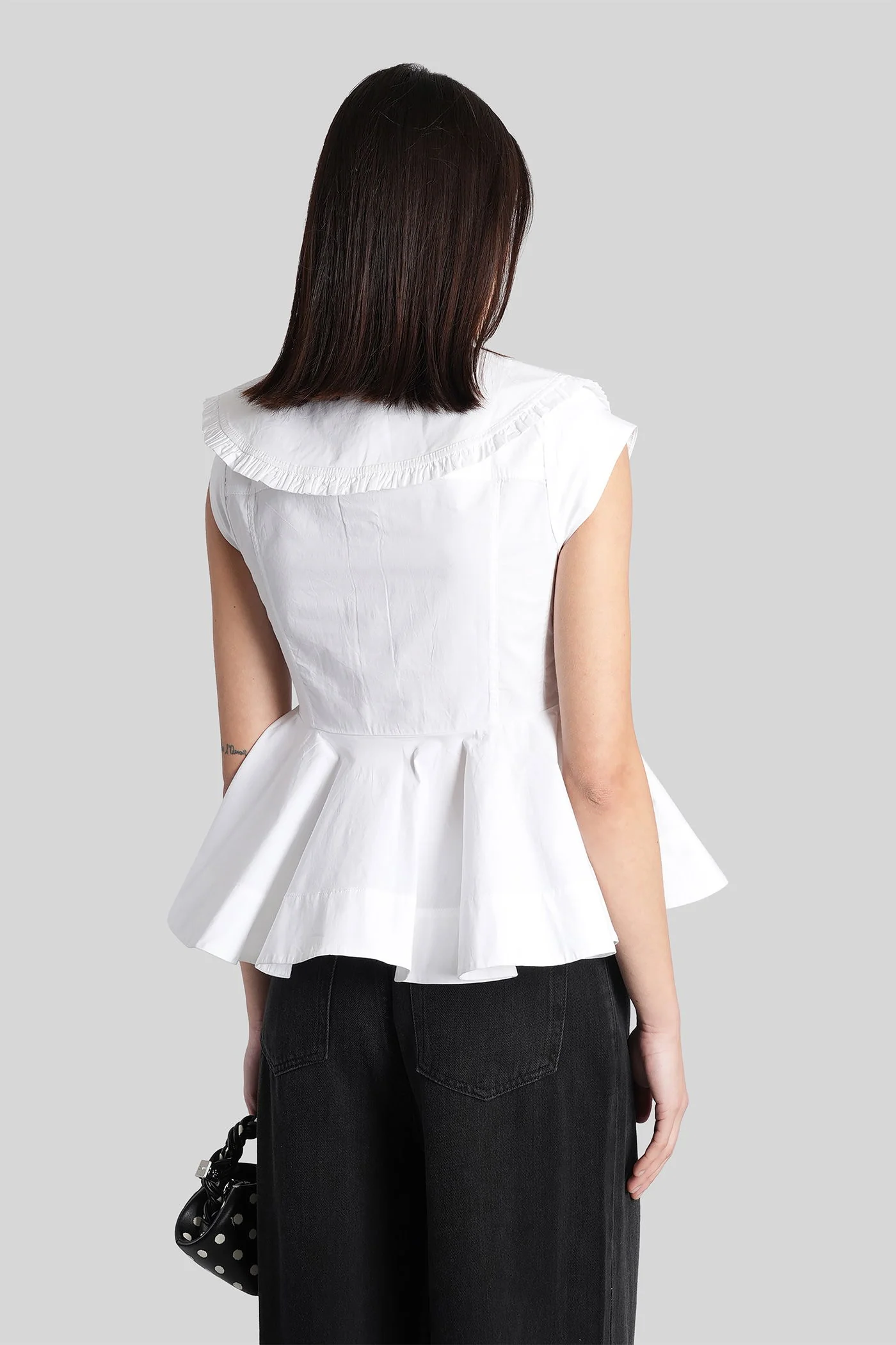 Shirt in white cotton - Image 8