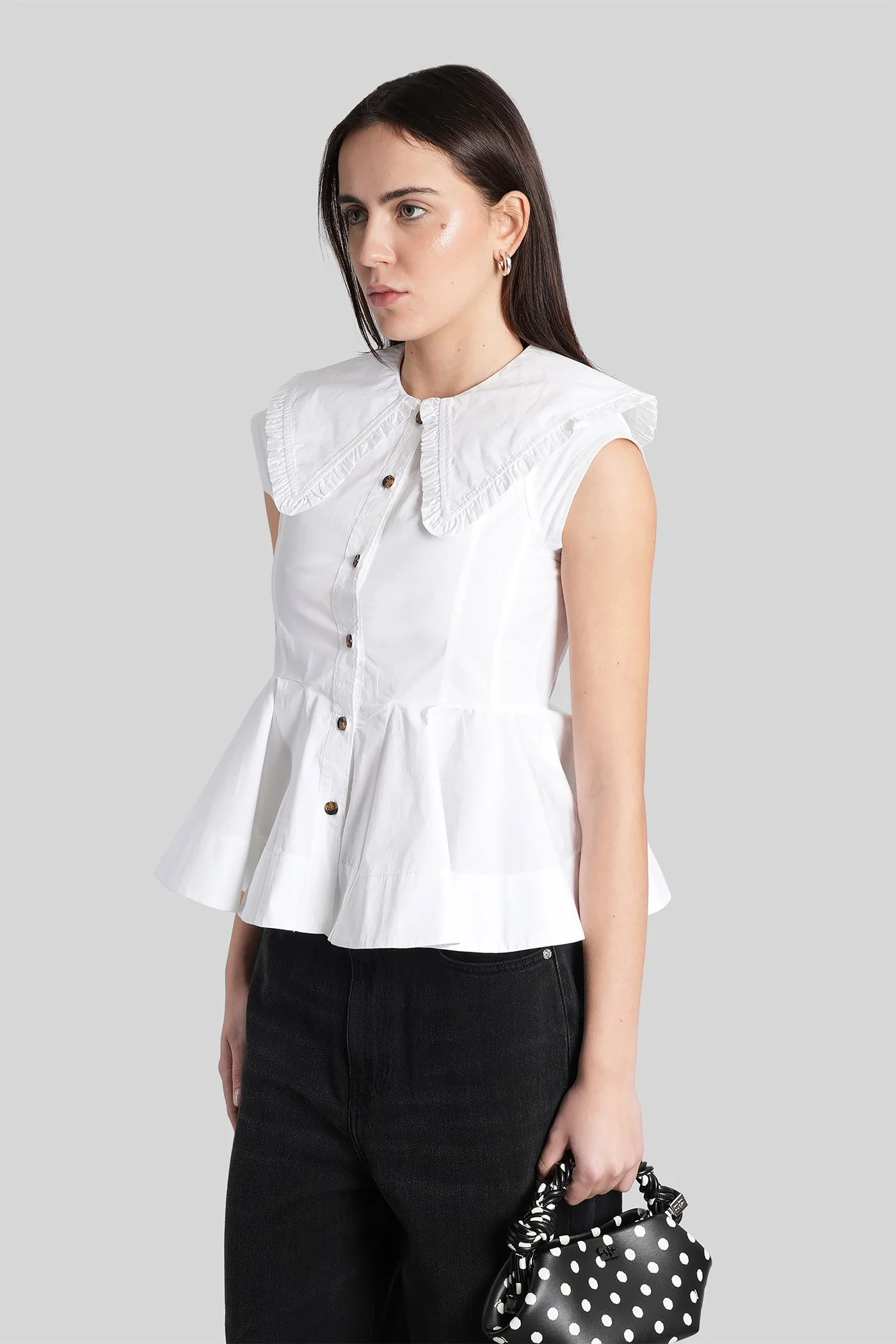 Shirt in white cotton - Image 9