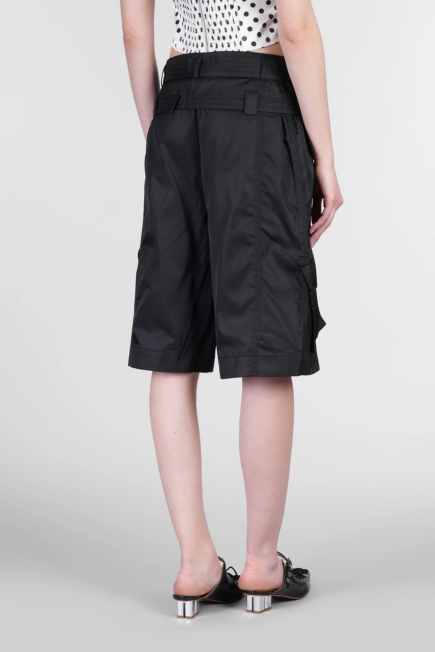 Shorts in black polyamide - Image 3
