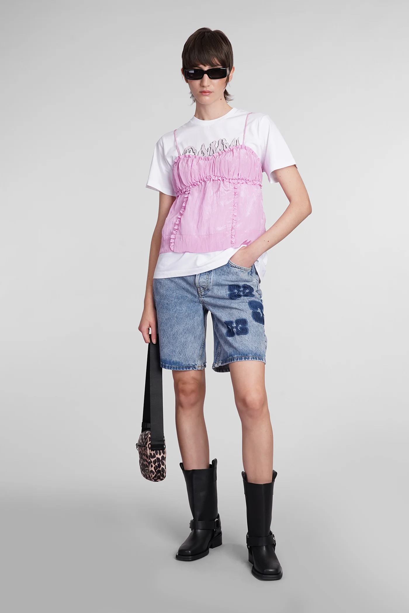 Shorts in blue cotton - Image 2