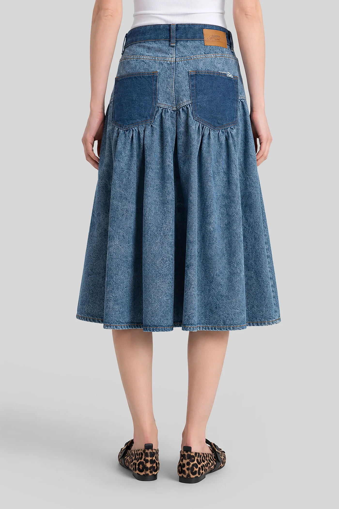 Skirt in blue cotton - Image 3