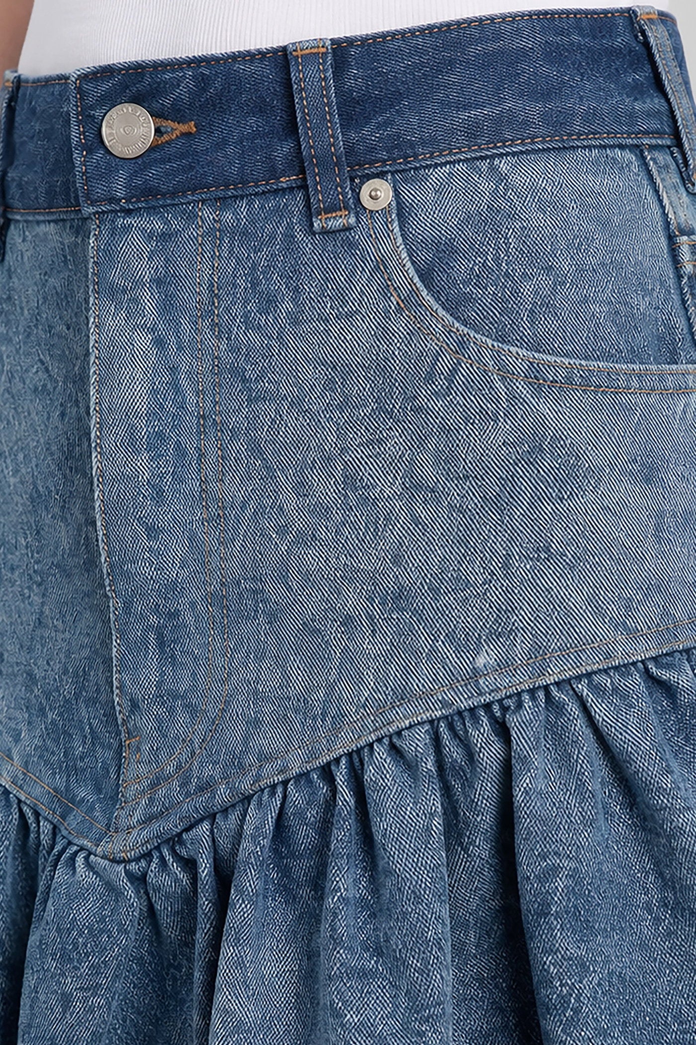 Skirt in blue cotton - Image 5