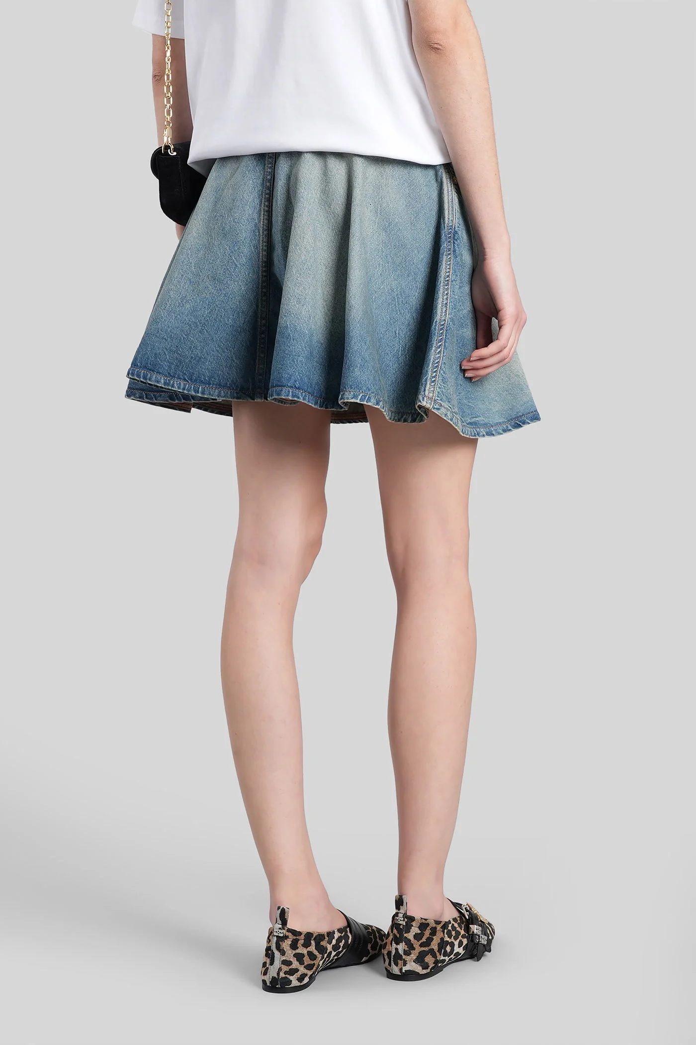 Skirt in blue cotton - Image 3