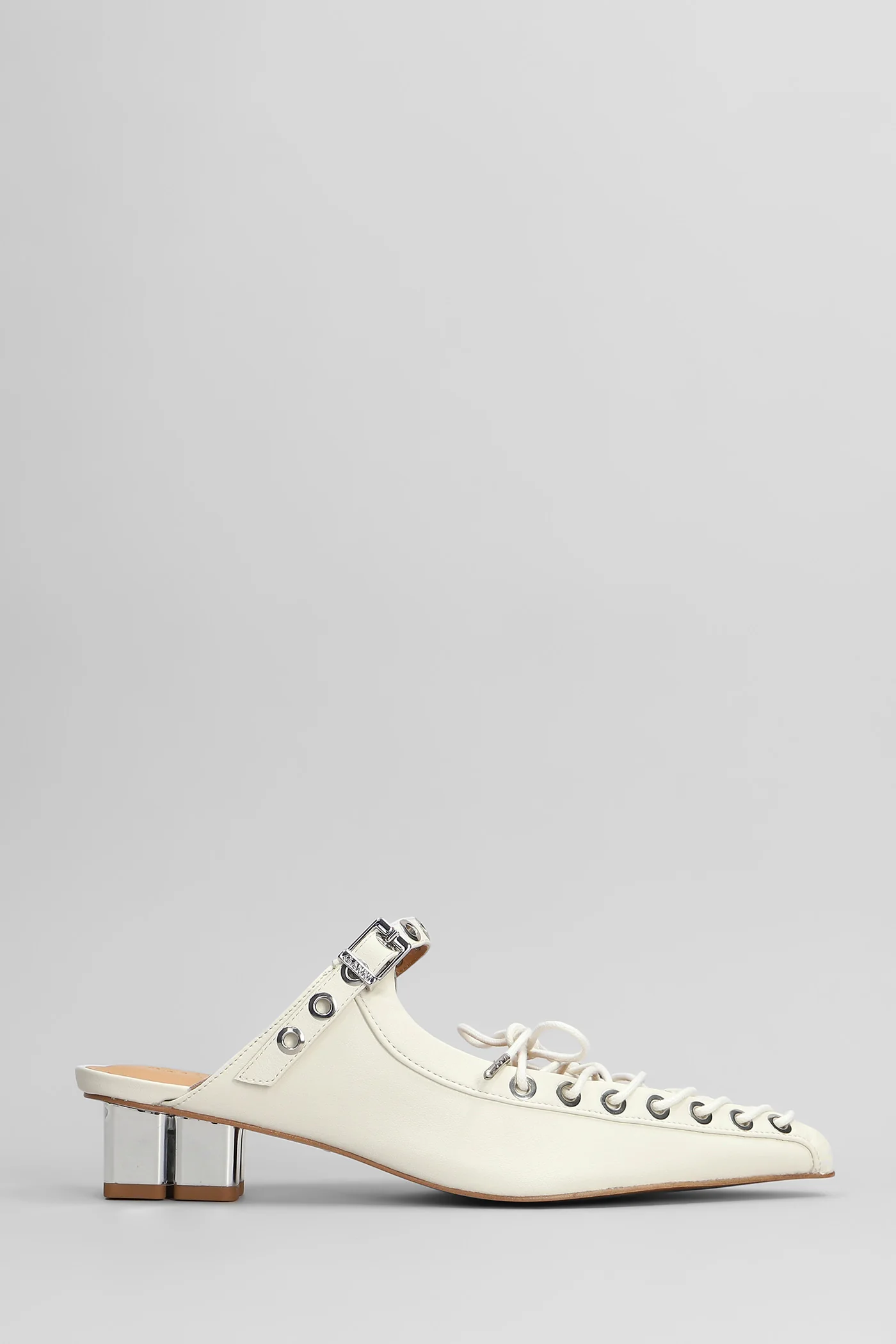 Slipper-Mule in beige leather