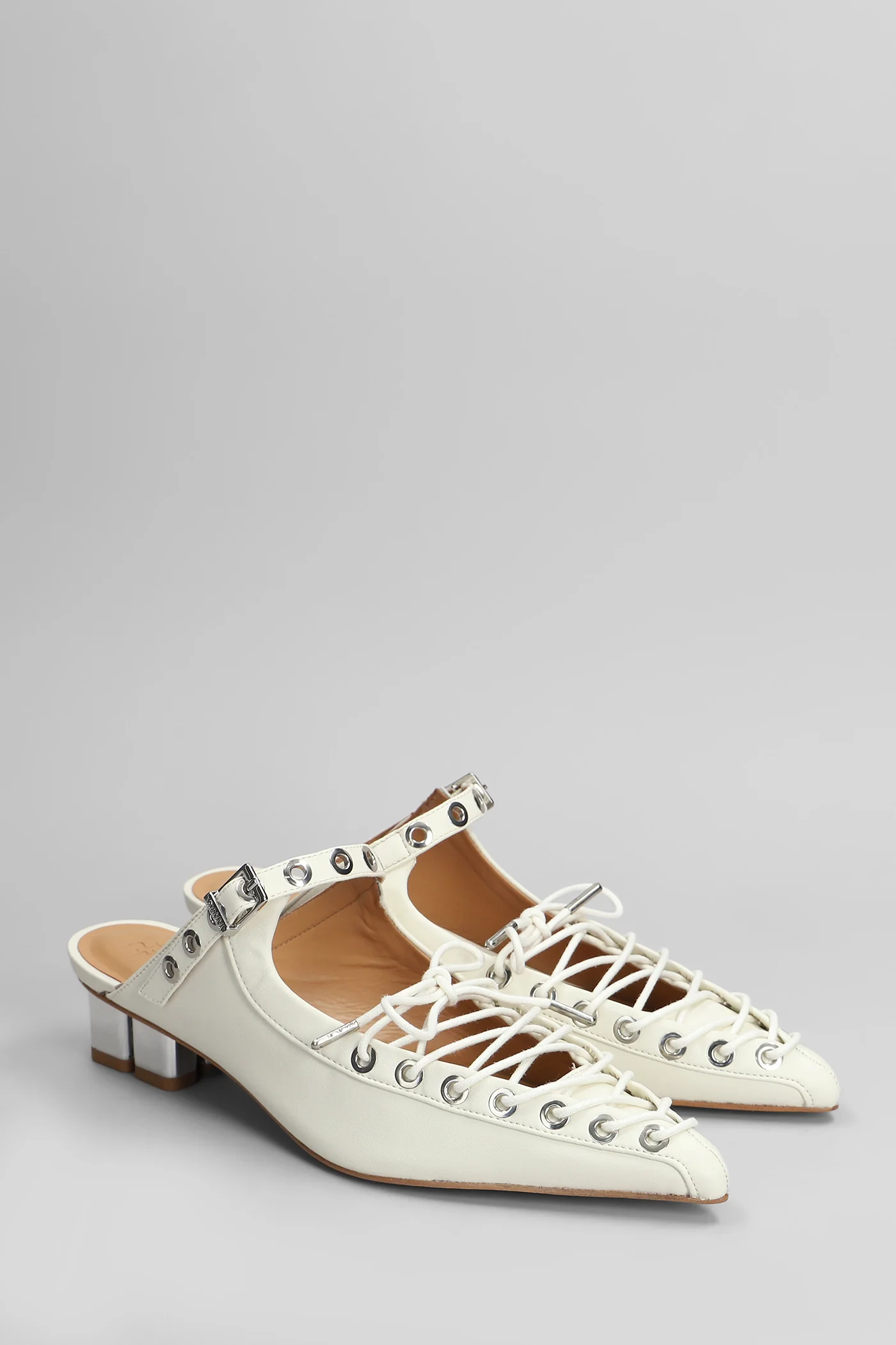 Slipper-Mule in beige leather - Image 2