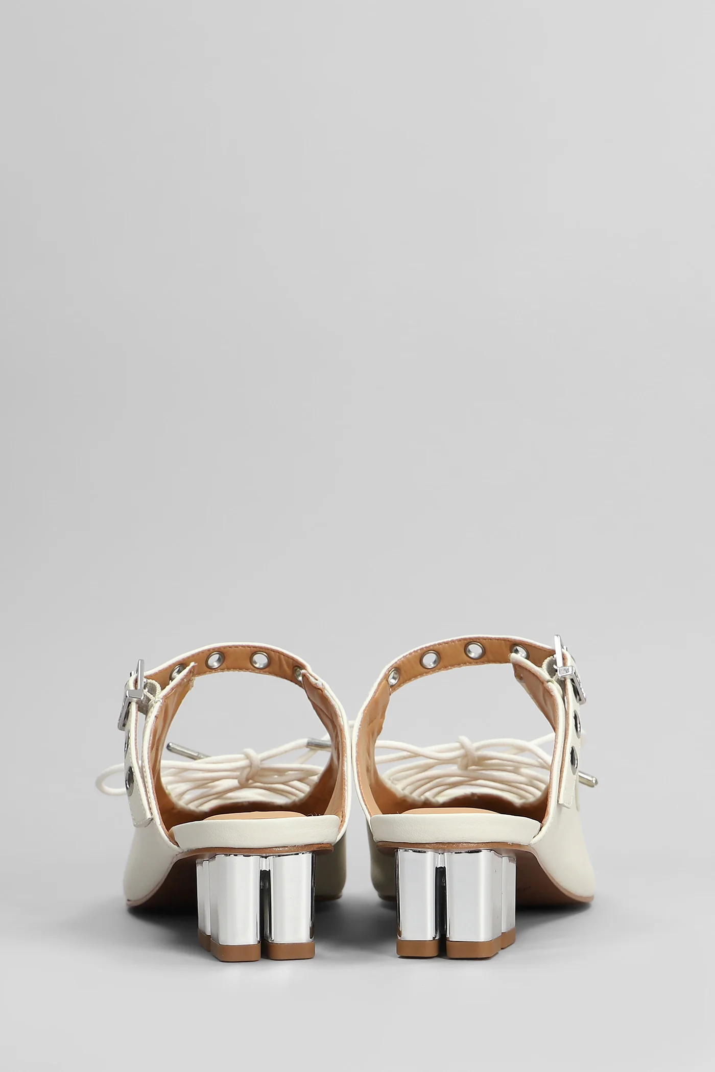 Slipper-Mule in beige leather - Image 4