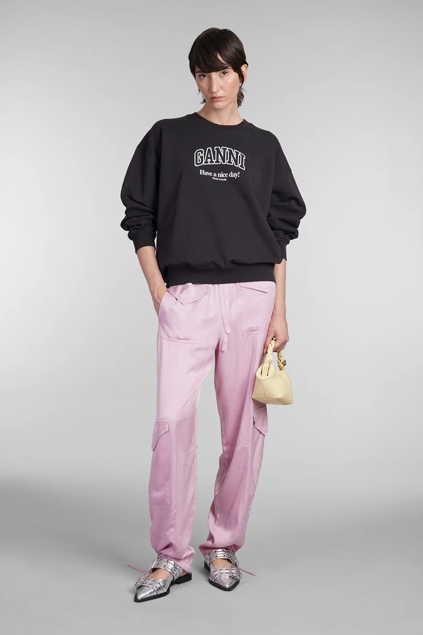 Sweatshirt in black cotton - Image 2