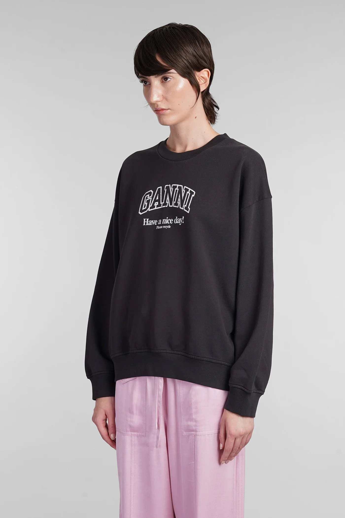 Sweatshirt in black cotton - Image 4