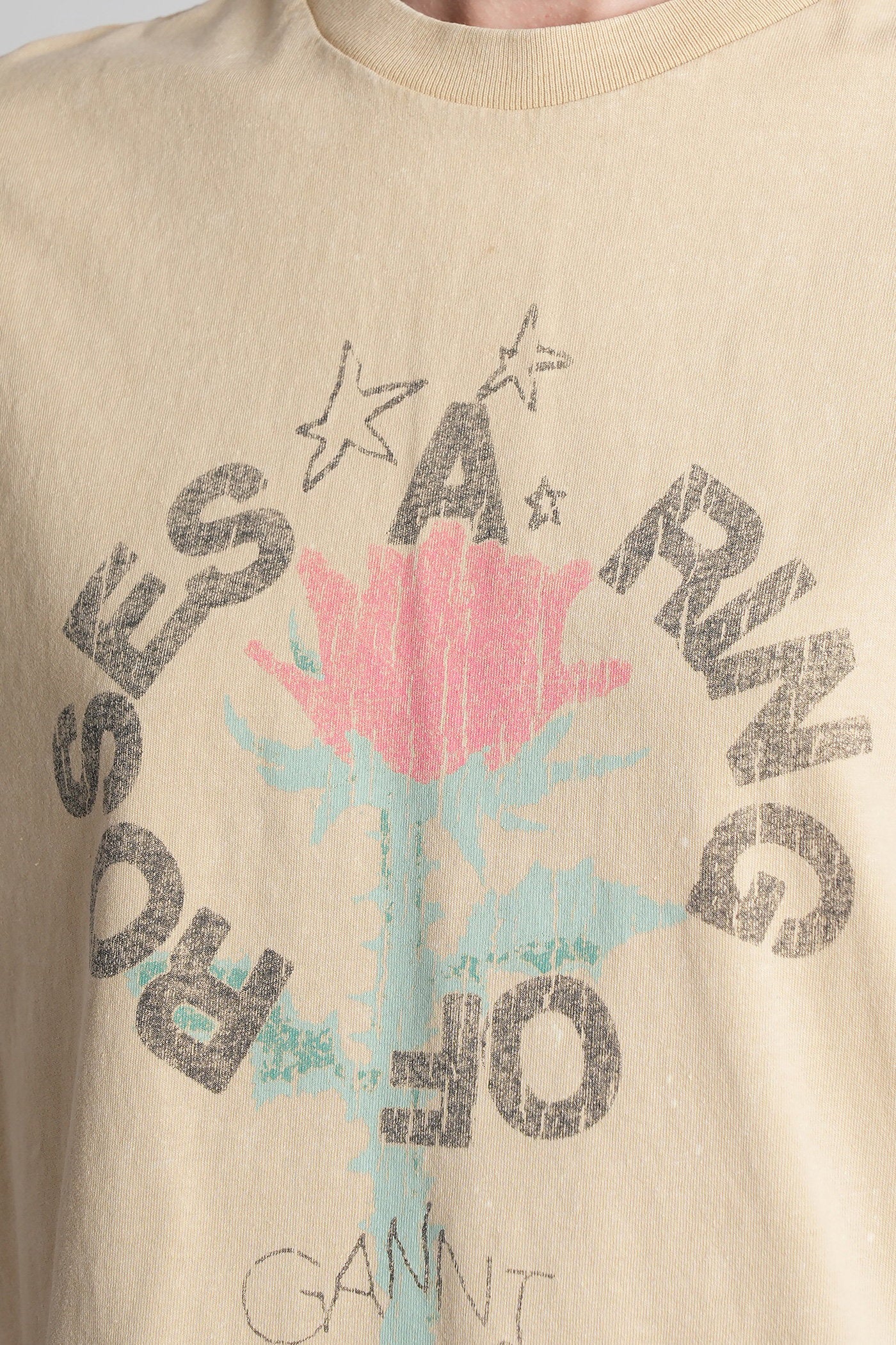 T-Shirt in beige cotton - Image 5