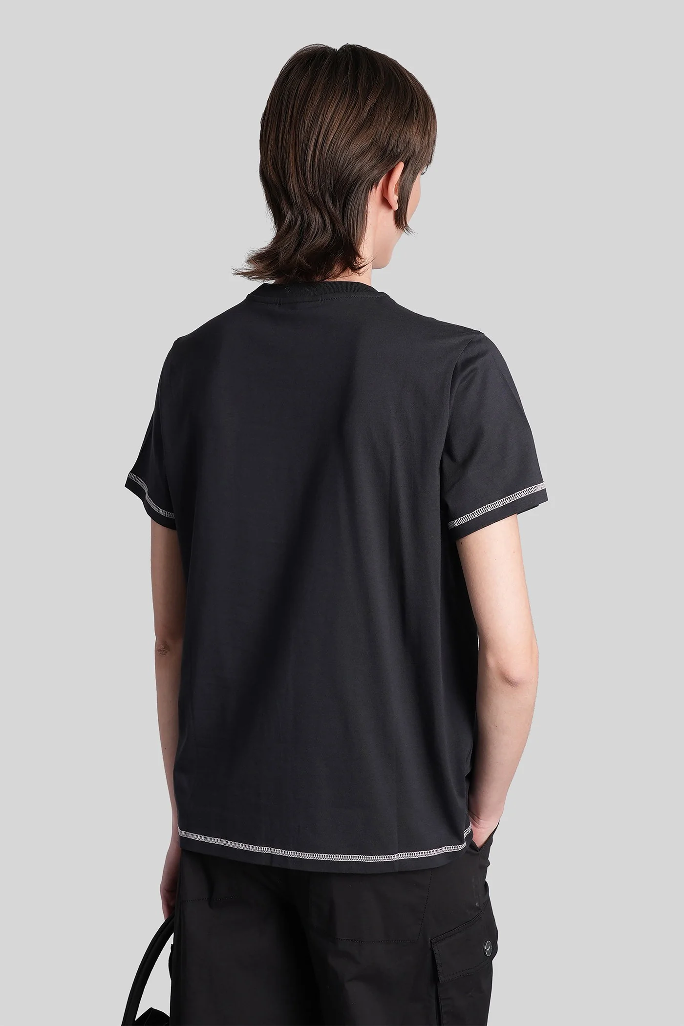 T-Shirt in black cotton - Image 3