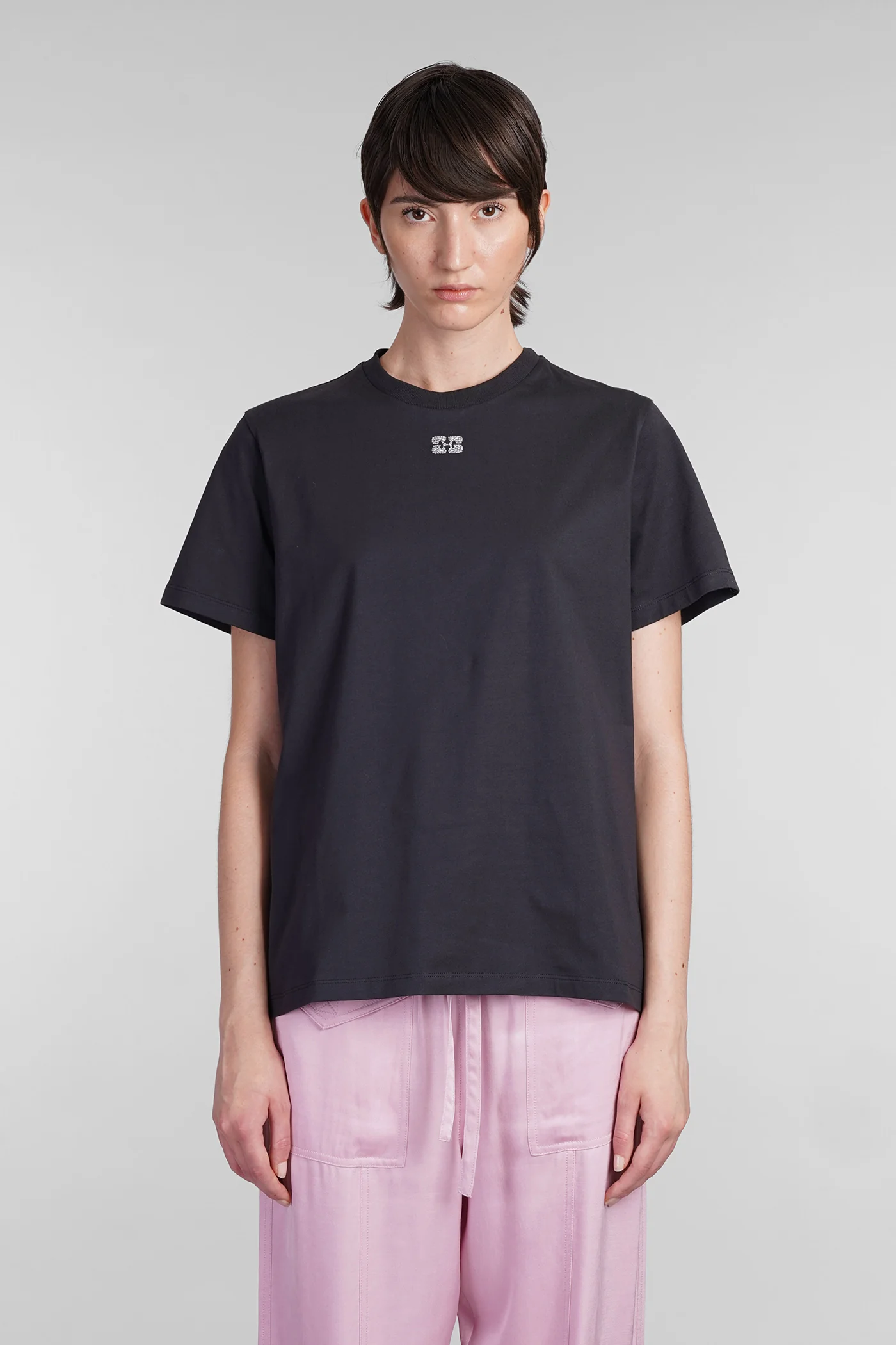 T-Shirt in black cotton