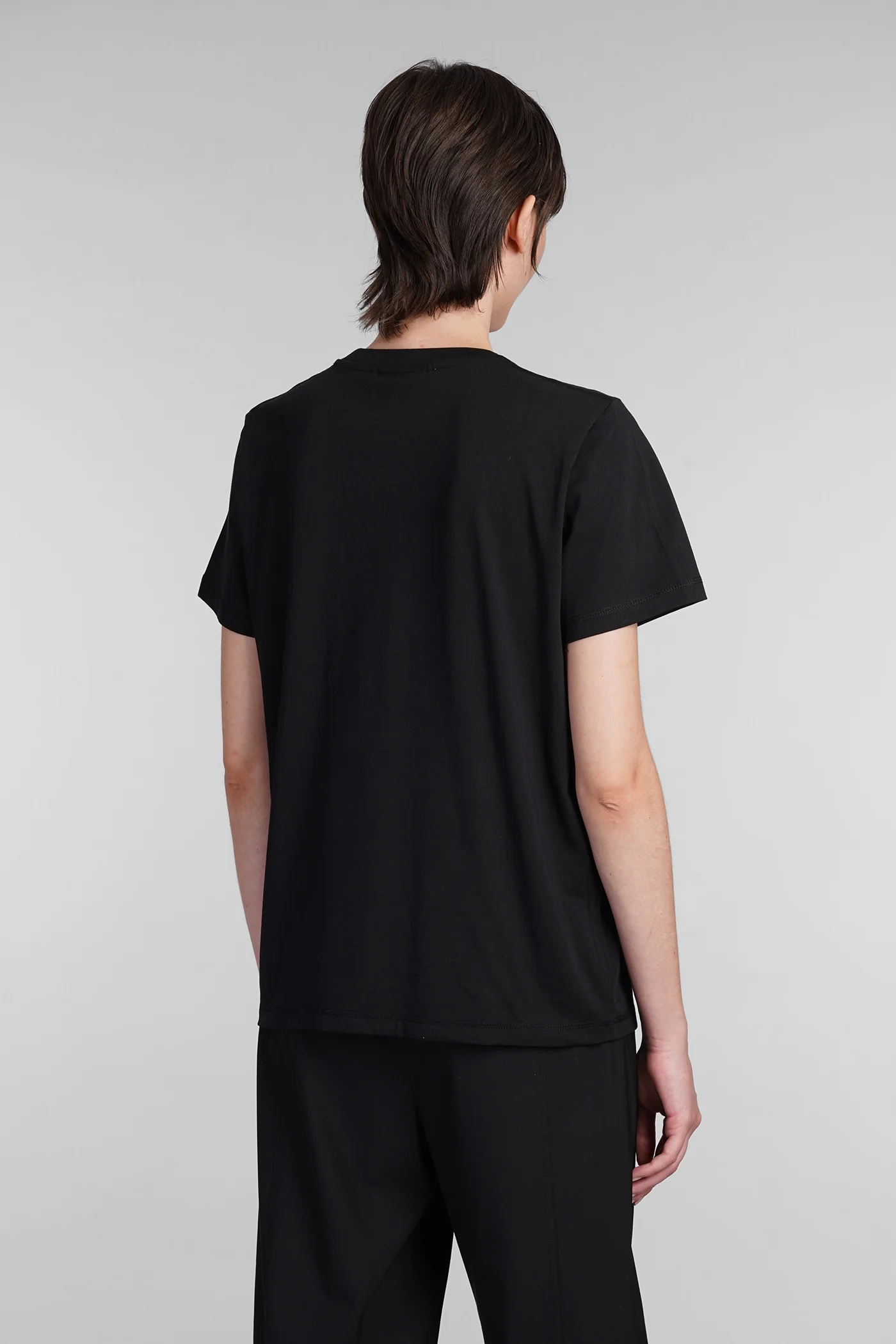 T-Shirt in black cotton - Image 3