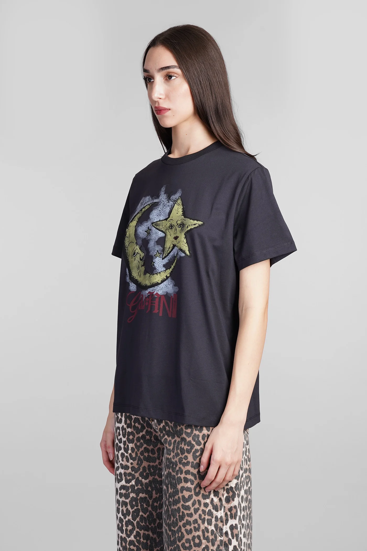 T-Shirt in black cotton - Image 4