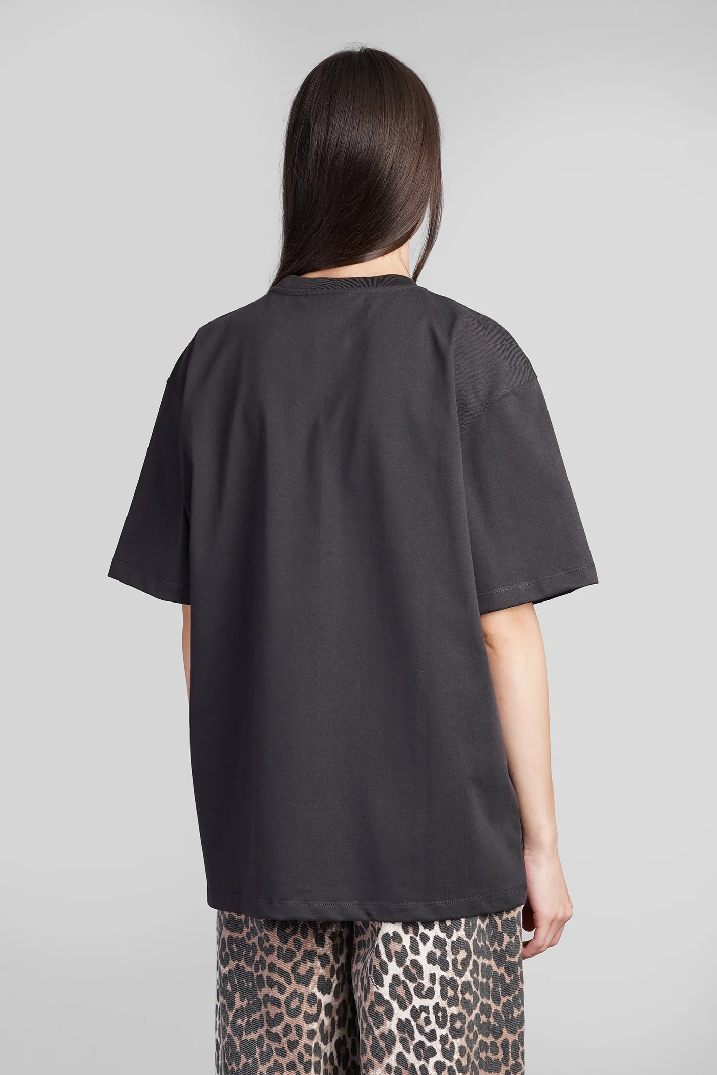 T-Shirt in black cotton - Image 3