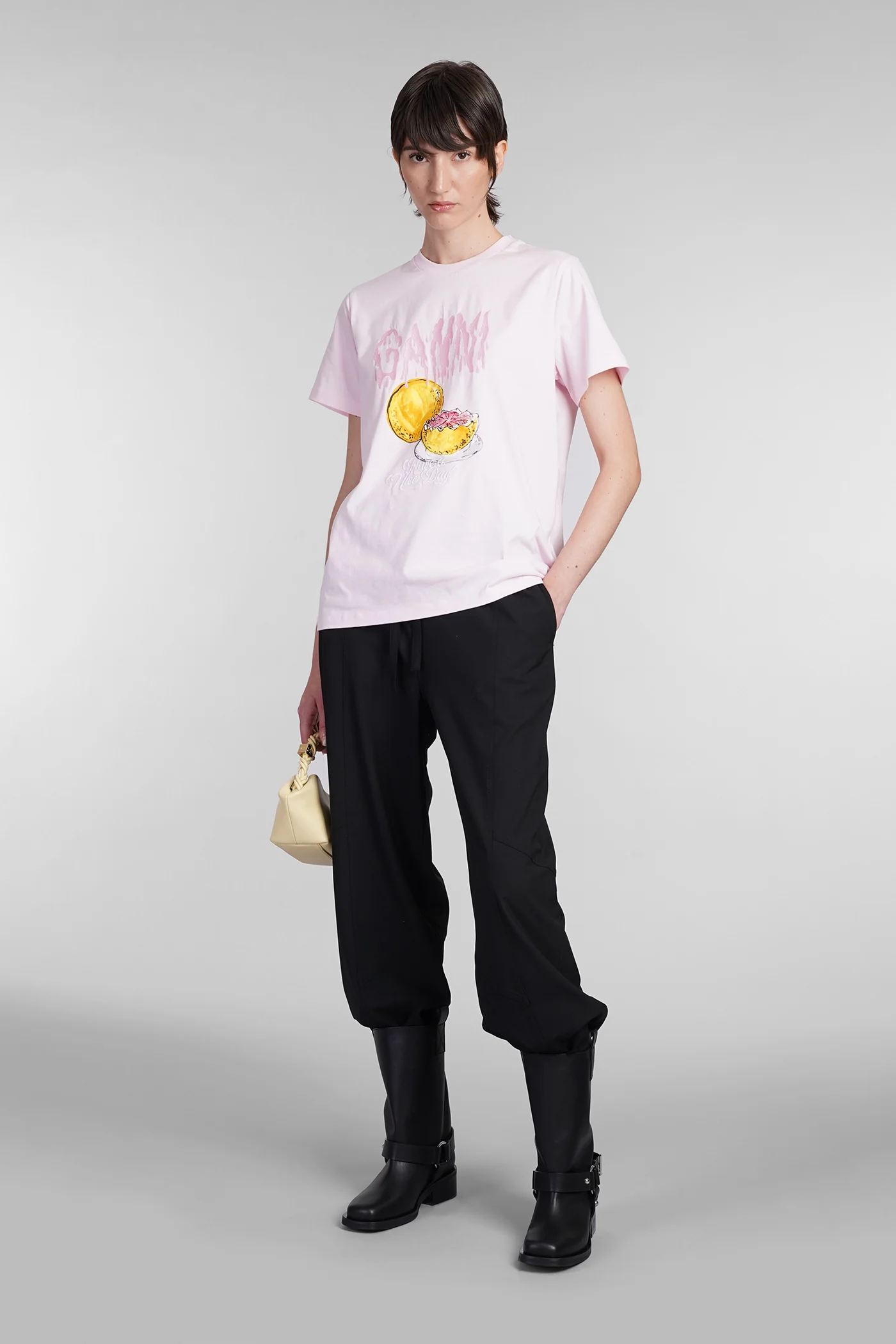 T-Shirt in rose-pink cotton - Image 2
