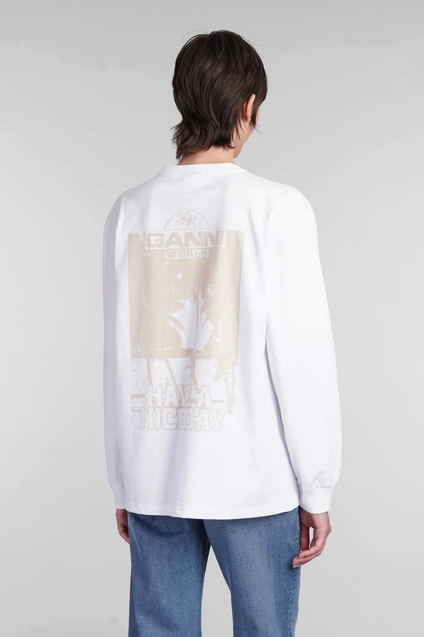 T-Shirt in white cotton - Image 3